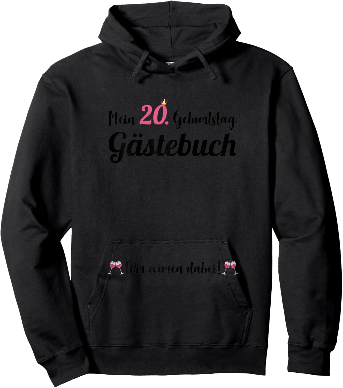 20. Geburtstag 20 Jahre Party Gästebuch Frauen Hoodie - Hoodie | Black
