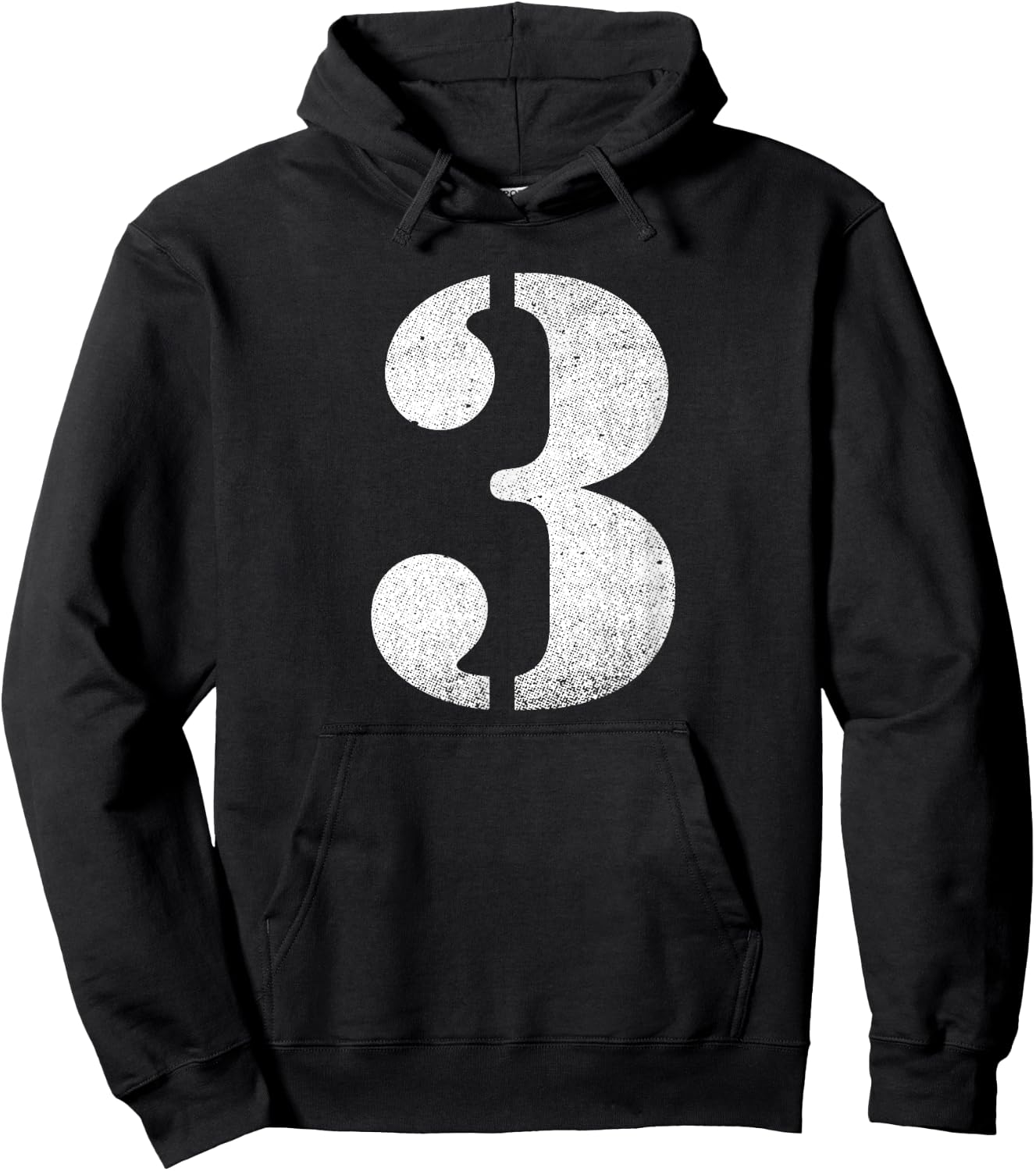 Die Zahl 3 | Ein Design mit der Zahl drei Hoodie - Hoodie | Black