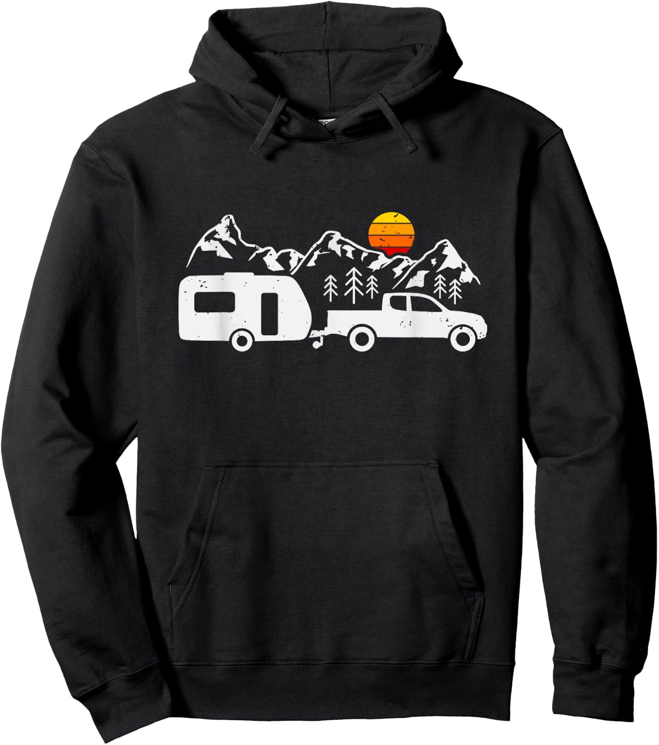 Campervan Camper Caravan , Black, S Hoodie - Hoodie | Black