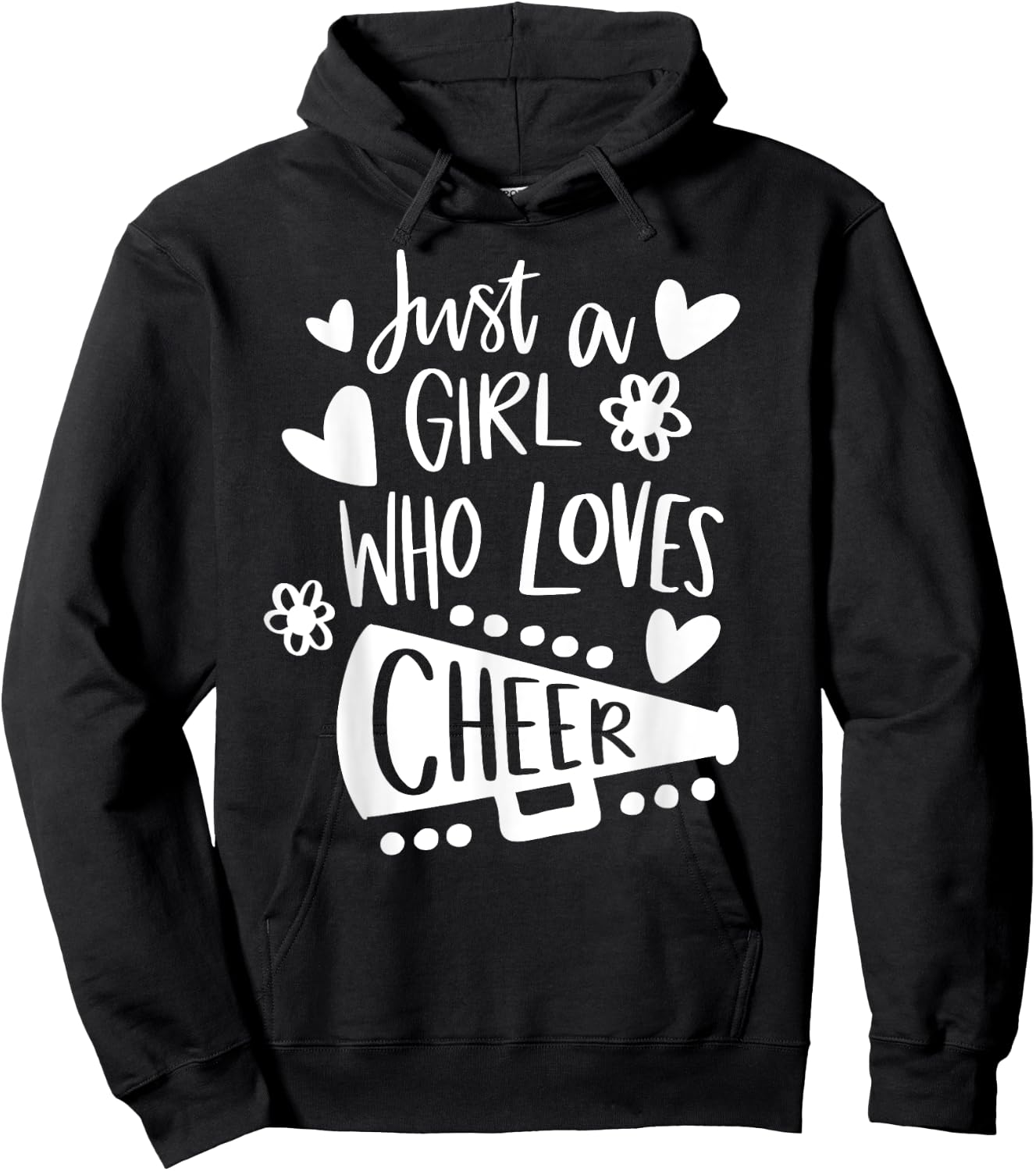 Just A Girl Who Loves Cheer Funny Sport Lover Cheerleading Hoodie - Hoodie | Black