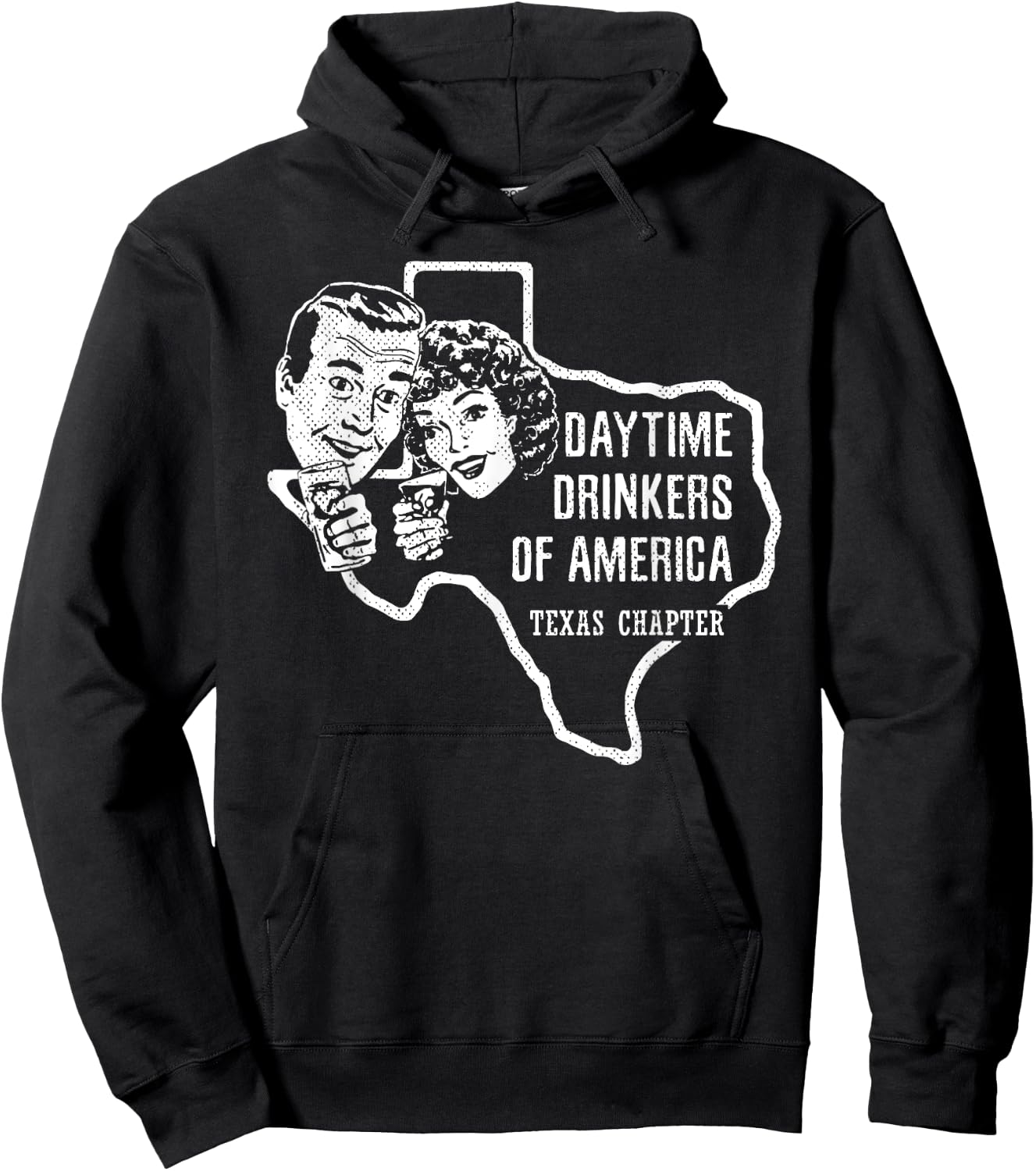 Texas Day Drinkers Shirt Alcohol Beer Wine Drinking Humor Hoodie - Hoodie | Black