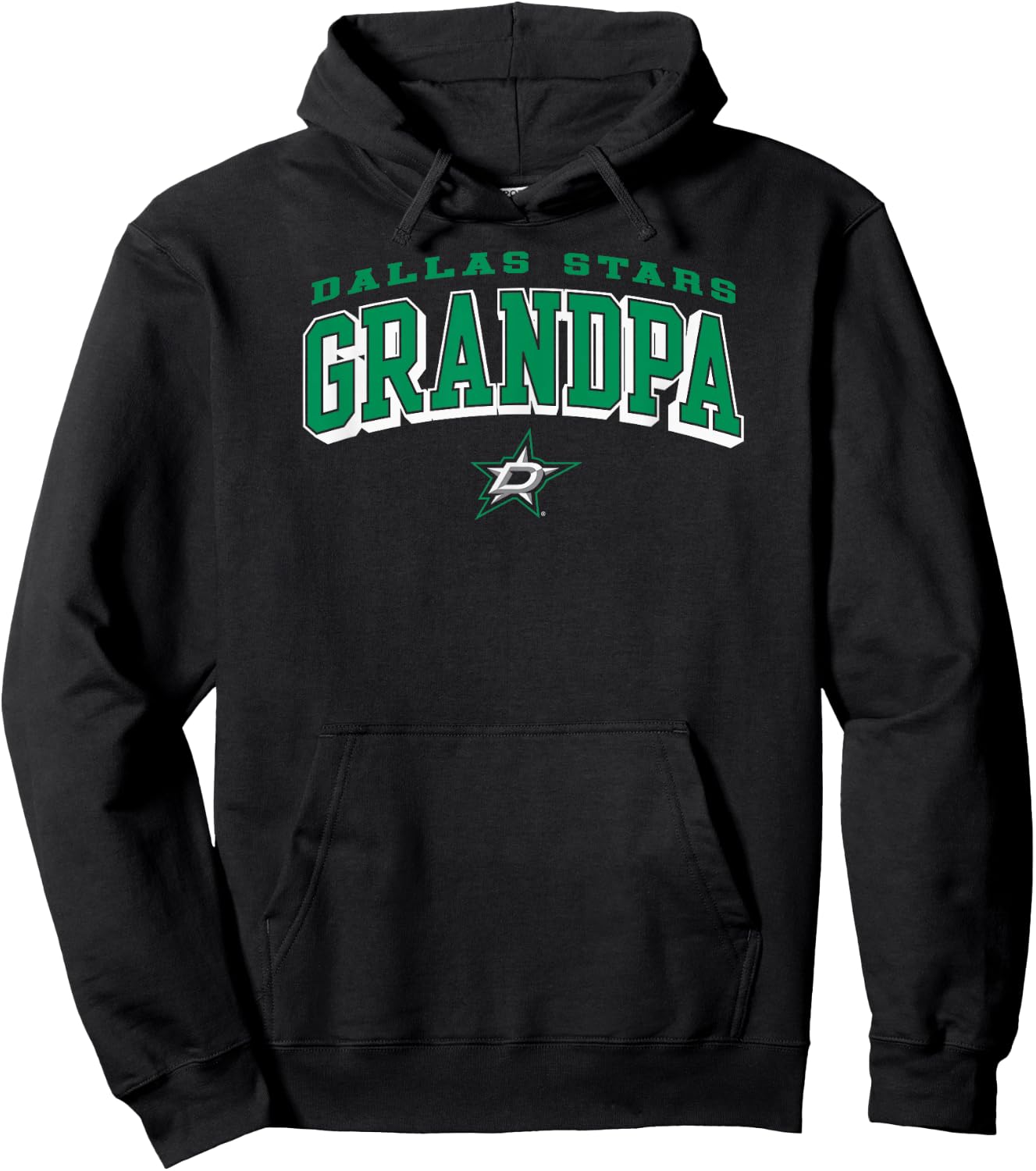 Dallas Stars Grandpa Arch Black NHL Officially Licensed Hoodie - Hoodie | Black