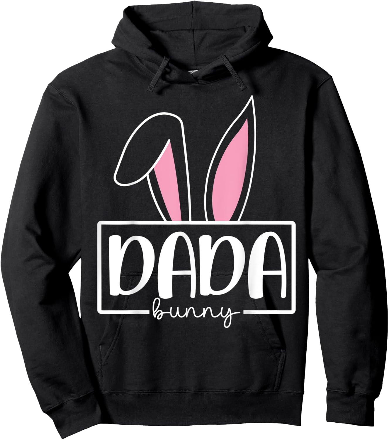 Funny Dada Bunny Happy Easter Family Matching Hoodie - Hoodie | Black