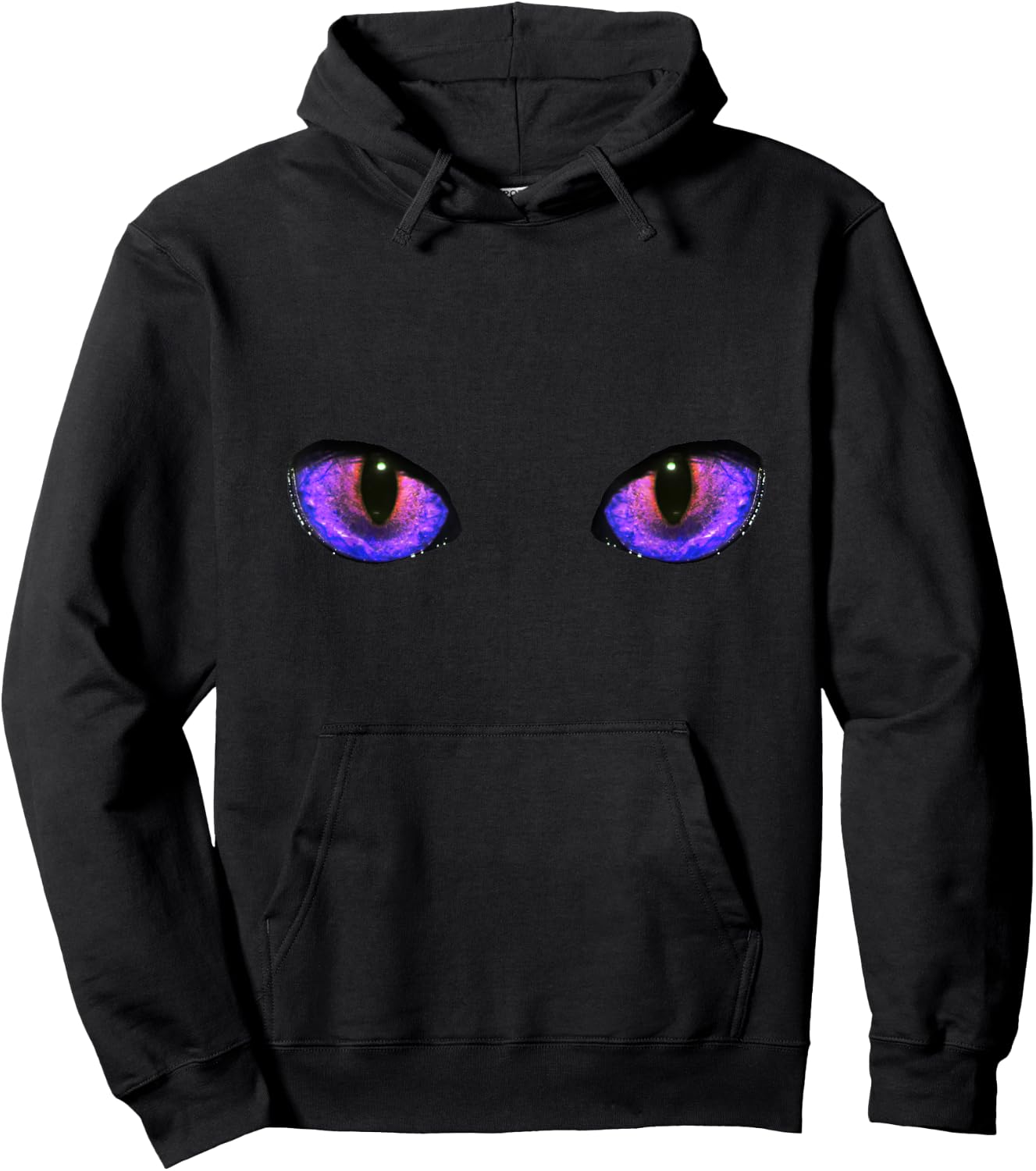 Glowing Purple Dragon Eyes Halloween Hoodie - Hoodie | Black
