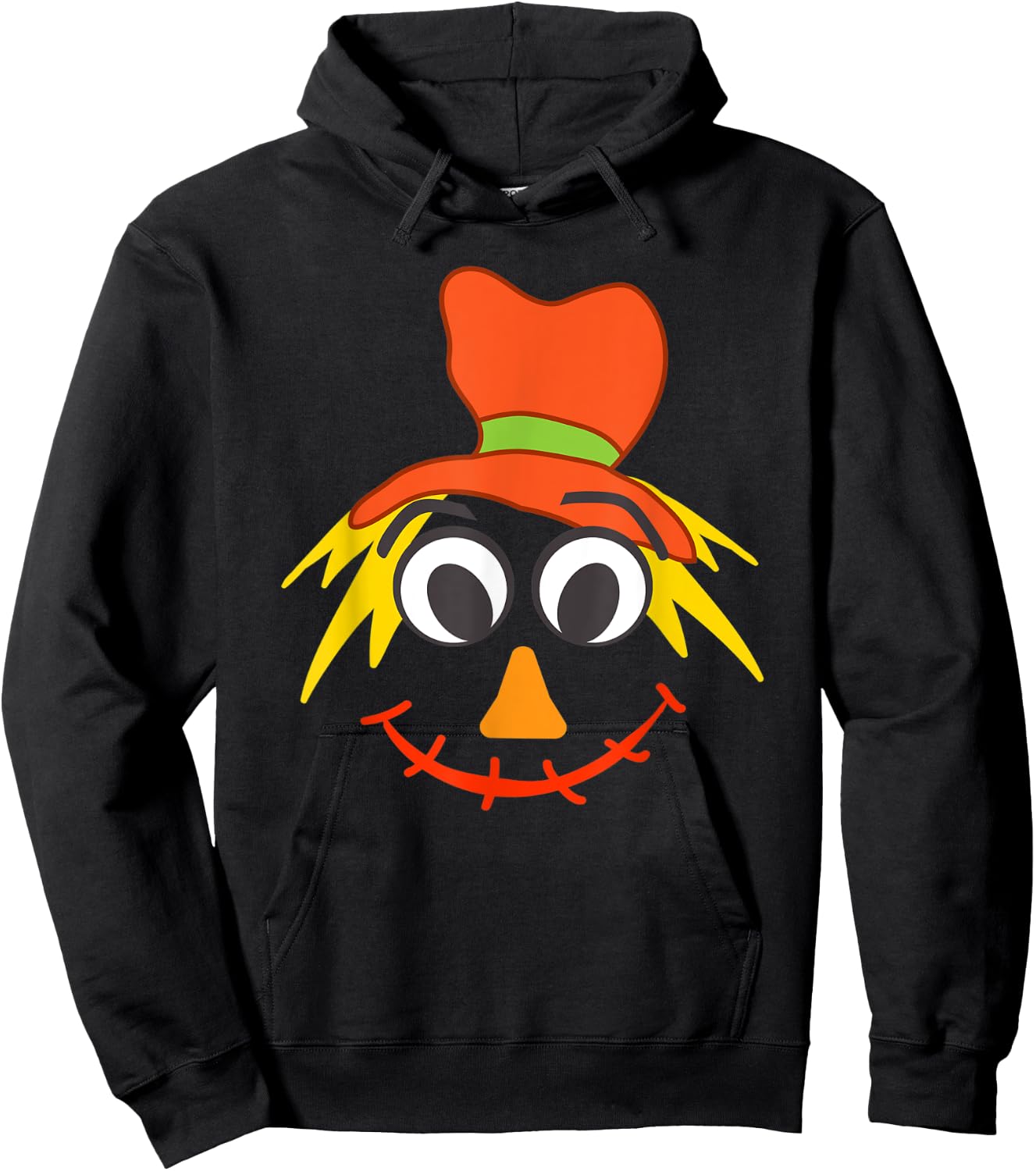 Scarecrow Face - Boys Halloween Hoodie - Hoodie | Black