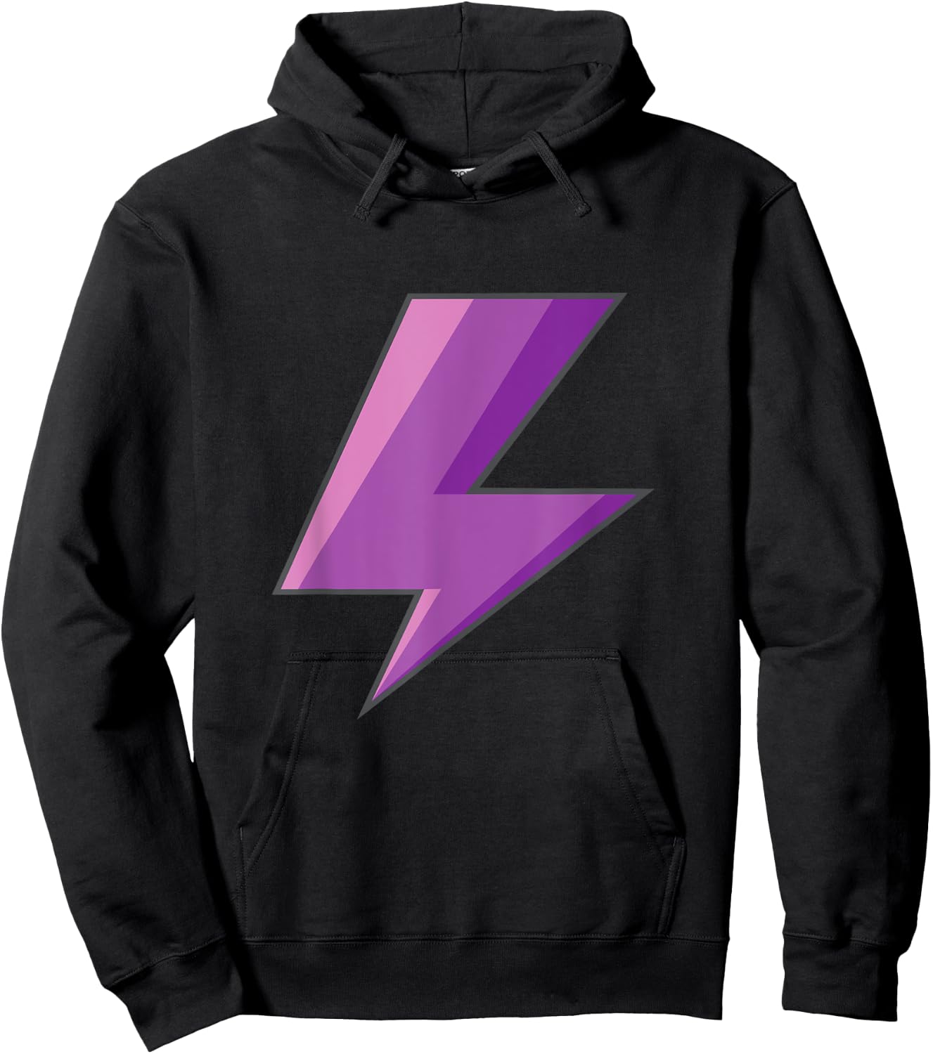 Lightning Bolt Purple Easy Halloween Costume Hoodie - Hoodie | Black