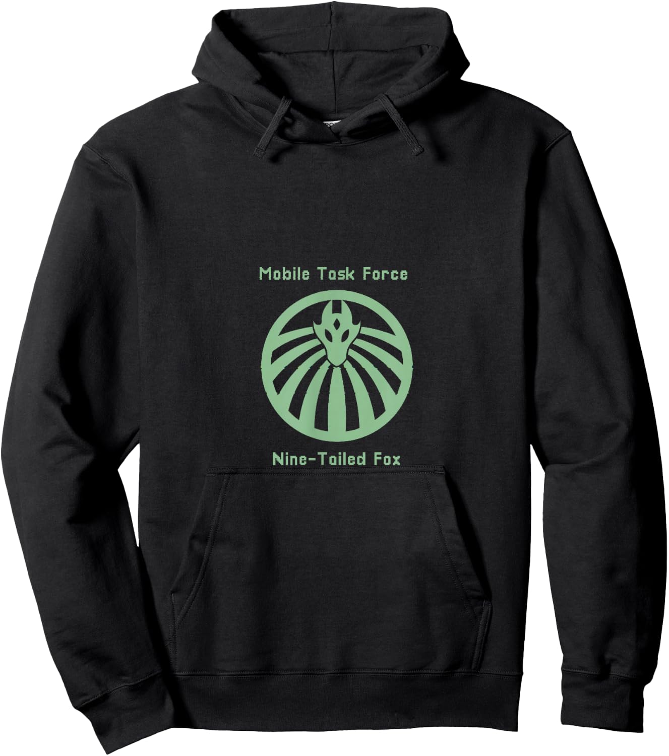 SCP Nine Tailed Fox Mobile Task Force MTF Pixelated Hoodie - Hoodie | Black