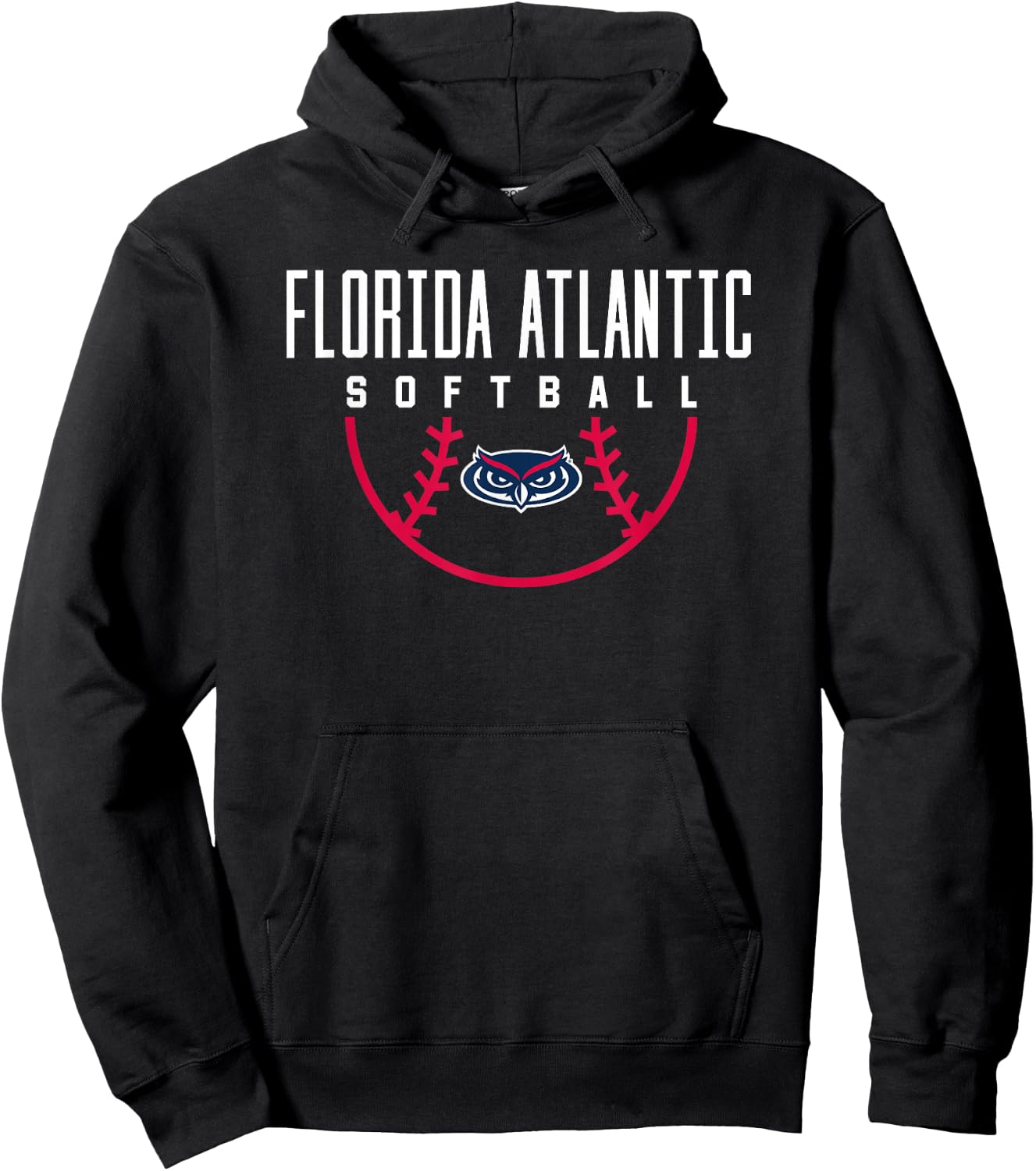 Florida Atlantic University FAU Owls Softball Hoodie - Hoodie | Black