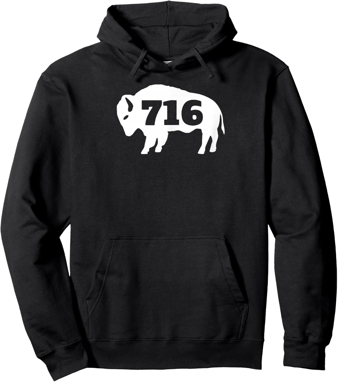 Buffalo NY Area Code 716 Pride Bison Buffalo New York Hoodie - Hoodie | Black