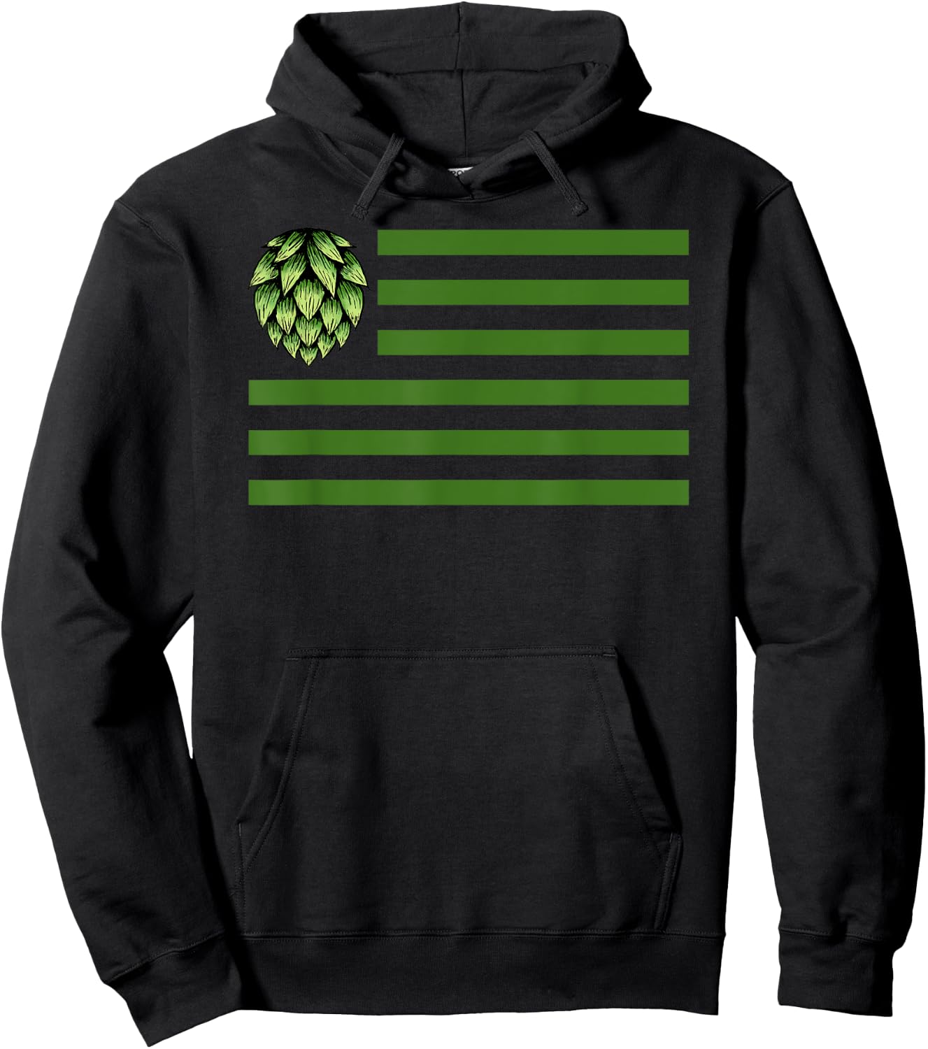 Hop Flag Shirt - Beer Lovers Shirt - Craft Beer Enthusiast Hoodie - Hoodie | Black