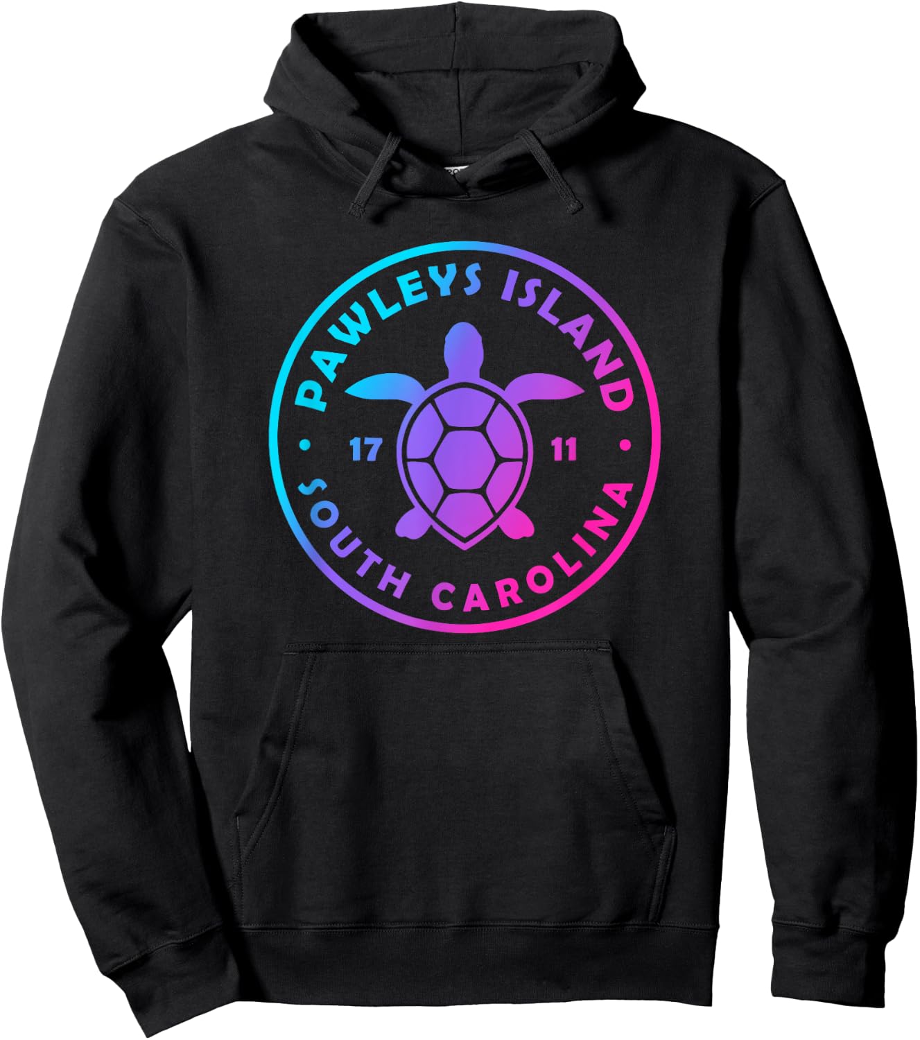 Pawleys Island South Carolina Sea Turtle Tie Dye Souvenir Hoodie - Hoodie | Black