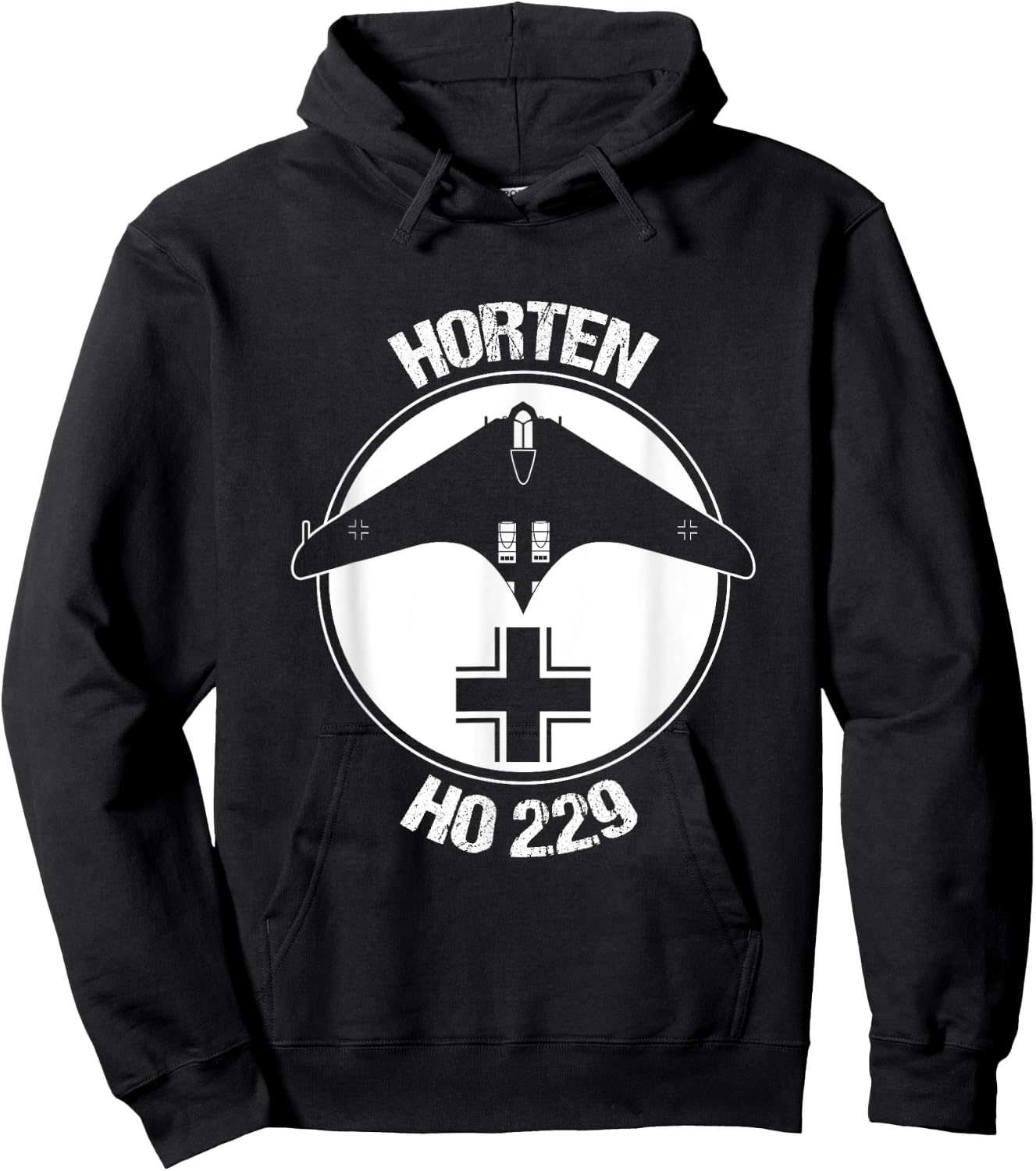 Horten HO 229 Flying Wing Warbird Luftwaffe Balkenkreuz Gift Hoodie - Hoodie | Black