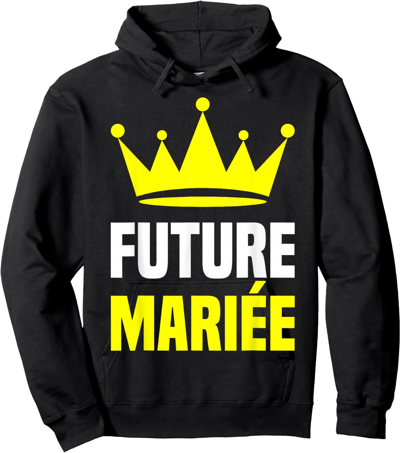 Future Bride Golden Crown Wedding Woman Costume EVJF , Black, S Hoodie - Hoodie | Black