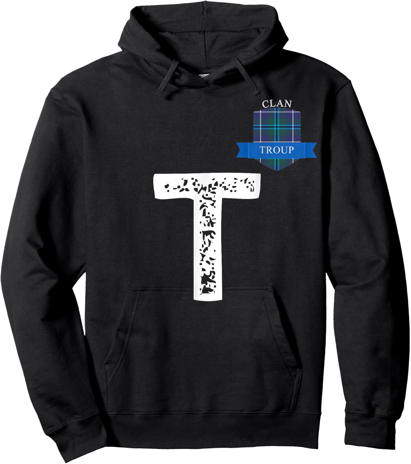 Clan Troup Letter T Family Matching Hoodie - Hoodie | Black
