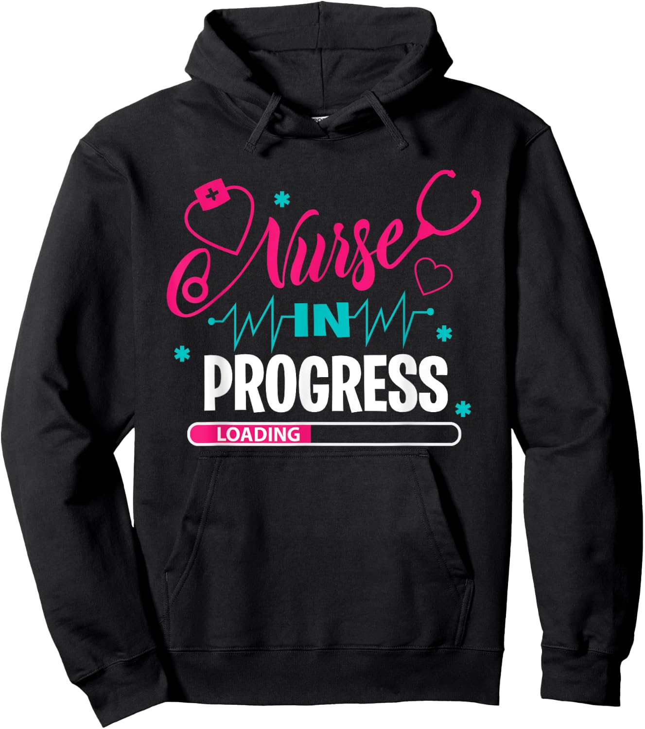 Nurse In Progress Nursing School Student Future Nurse Life Hoodie - Hoodie | Black