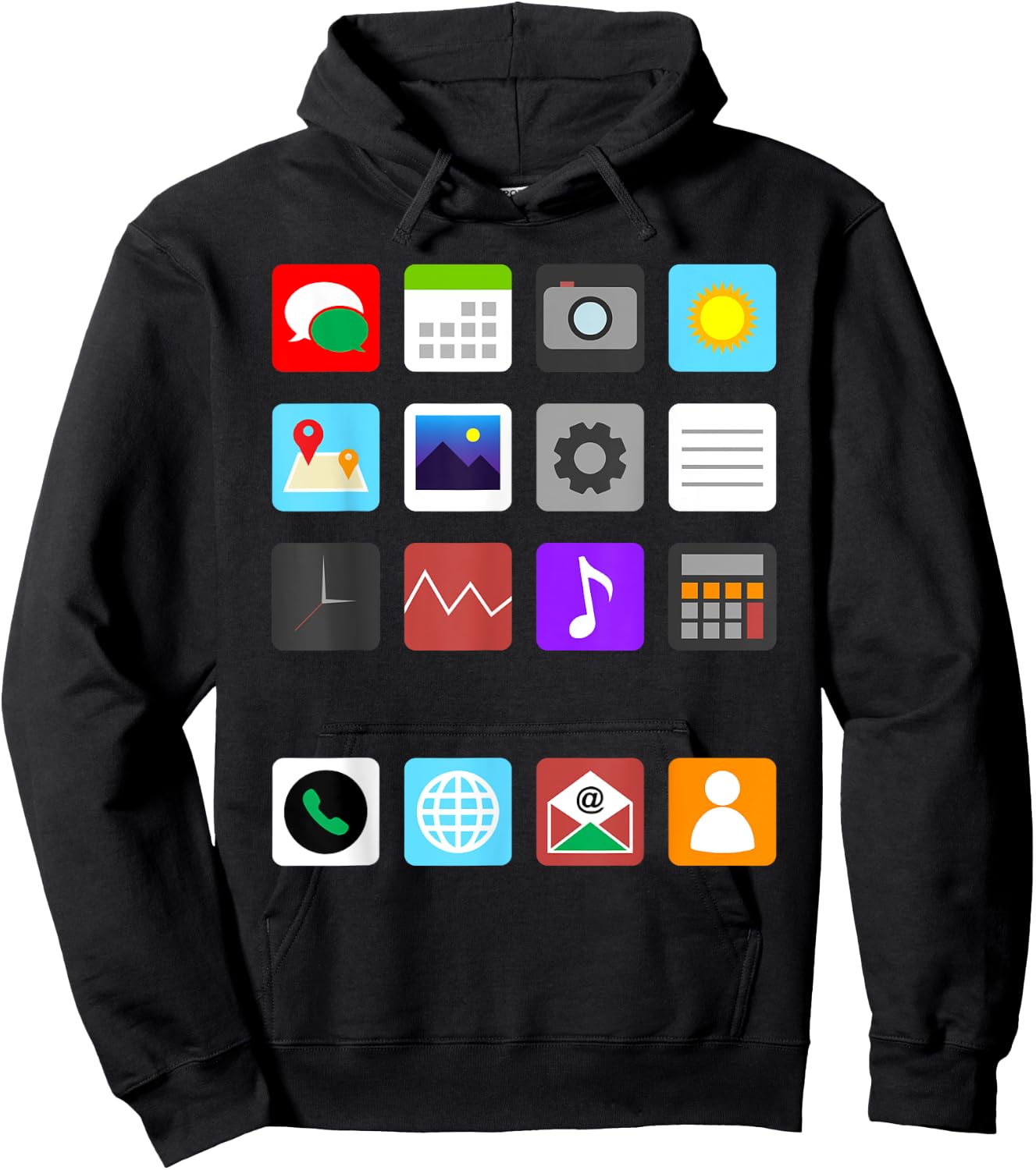 Smartphone Mobile App Cell Phone Costume Halloween Costume Hoodie - Hoodie | Black