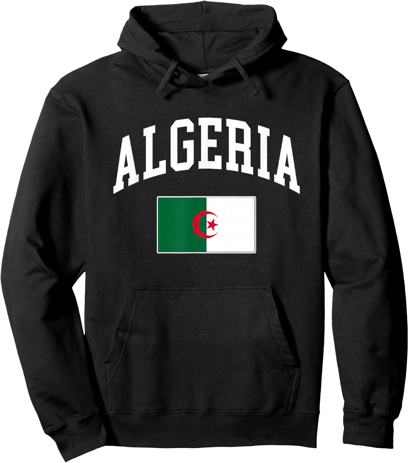 Algeria Algerian Flag Retro Vintage Classic Graphic Hoodie - Hoodie | Black