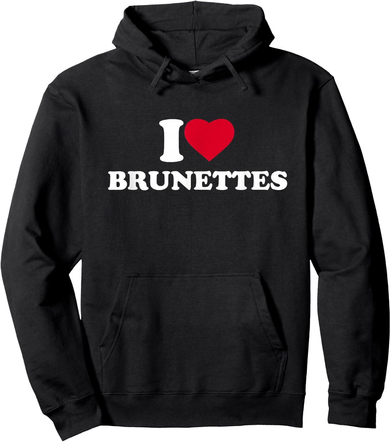 I Love Brunettes I Heart Brunettes Lover Dark Hair , Black, S Hoodie - Hoodie | Black