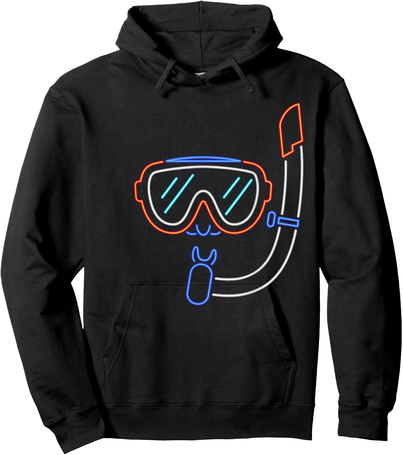 DIVE Mask and Snorkel Diver, Snorkeling And Swimming Gift Hoodie - Hoodie | Black