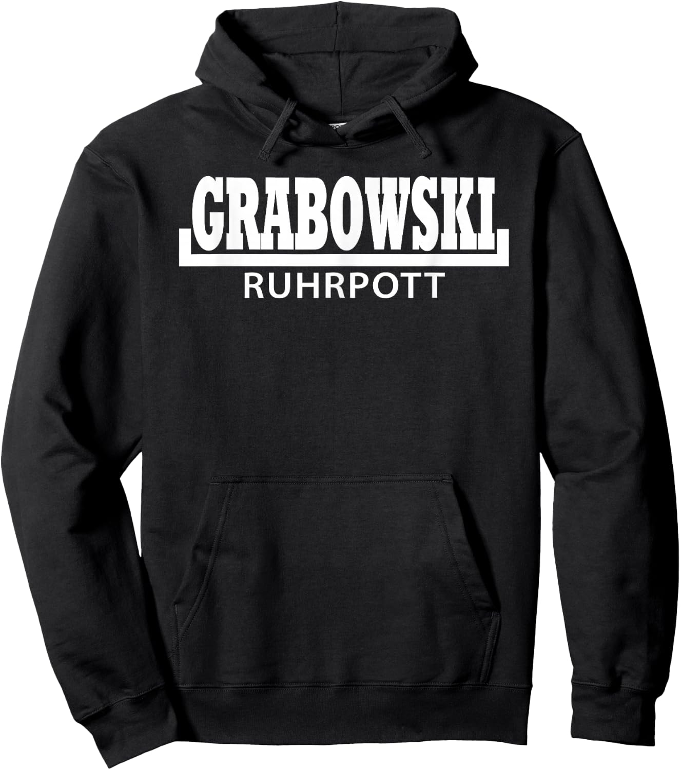 grabowski ruhrpott - Herren - Erwachsene - Schwarz - Small - Halbarm Hoodie - Hoodie | Black