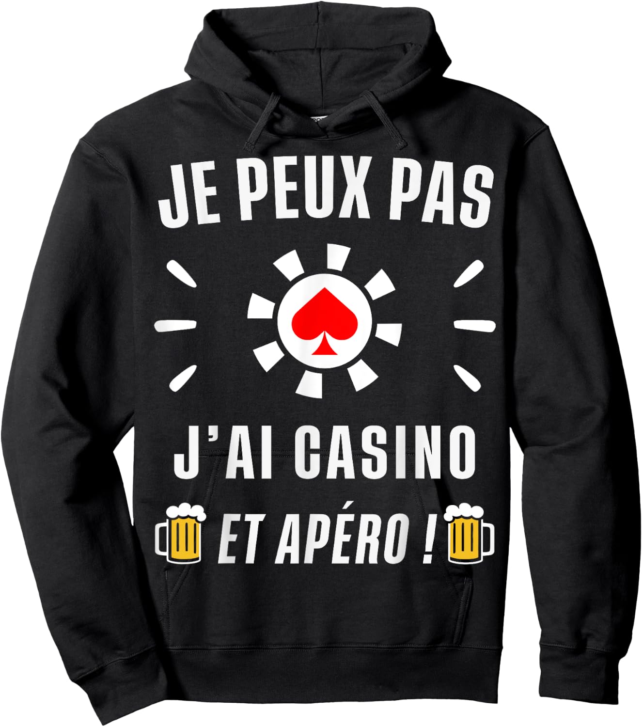 I Can't Have Casino , Black, S Hoodie - Hoodie | Black
