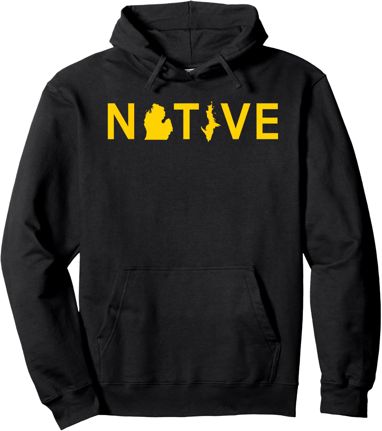 Native Michigander Ann Arbor Blue Yellow Sports Fan Hoodie - Hoodie | Black