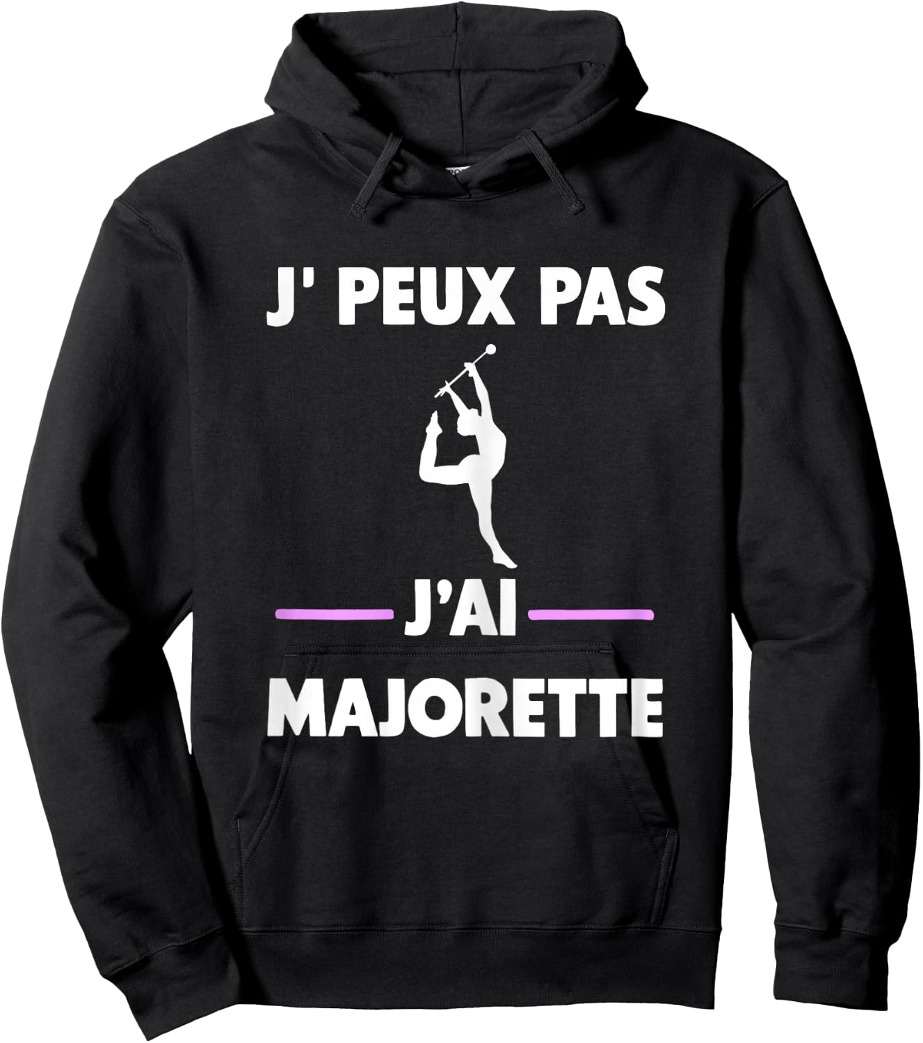Je peux pas j'ai Majorette , Black, Female X-Small Hoodie - Hoodie | Black