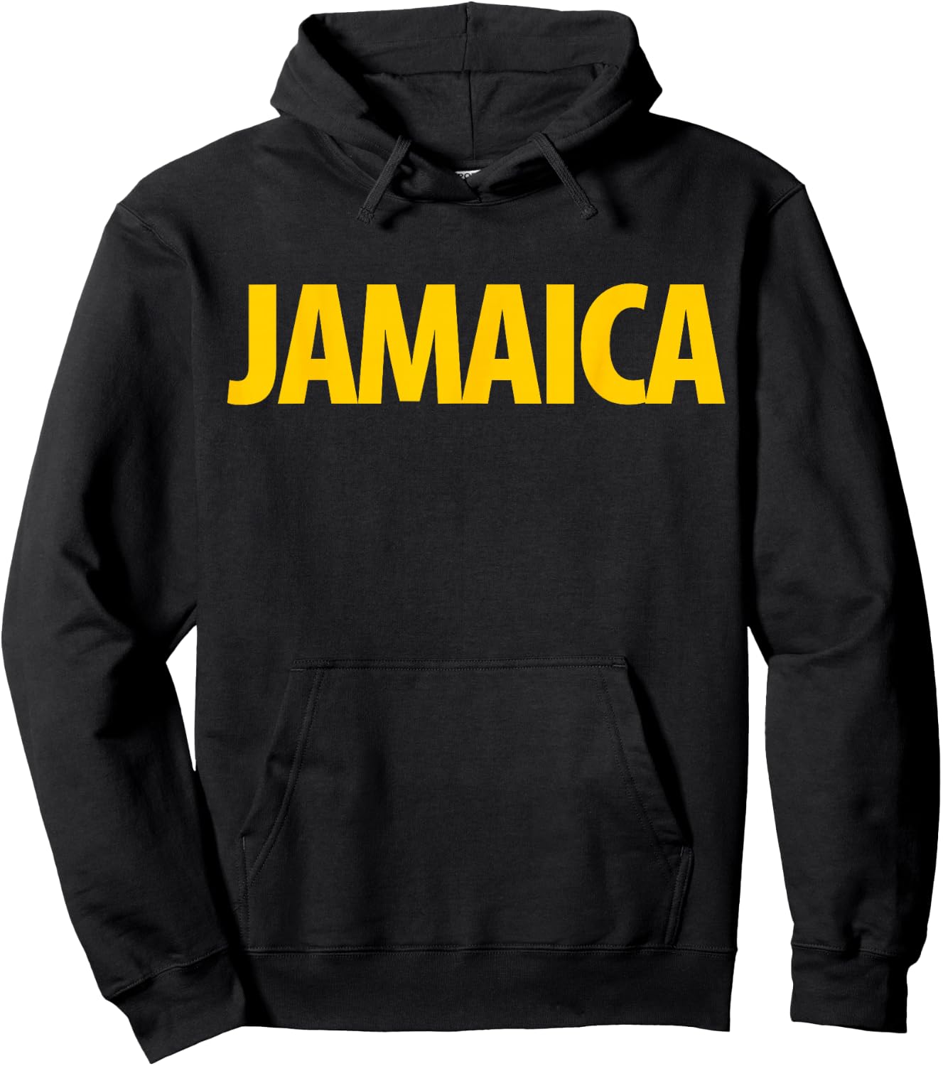 Black & Gold Retro Jamaica Vintage Tourism Hoodie - Hoodie | Black