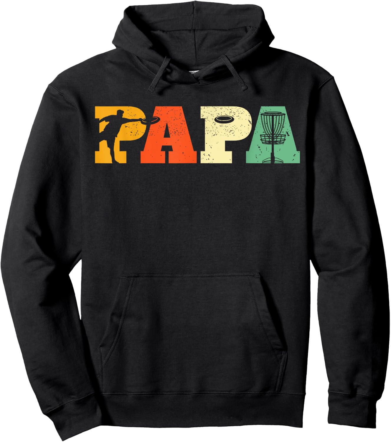 Papa Disc Golf Lover Frisbee Golfing Dad Father Sports Gifts Hoodie - Hoodie | Black