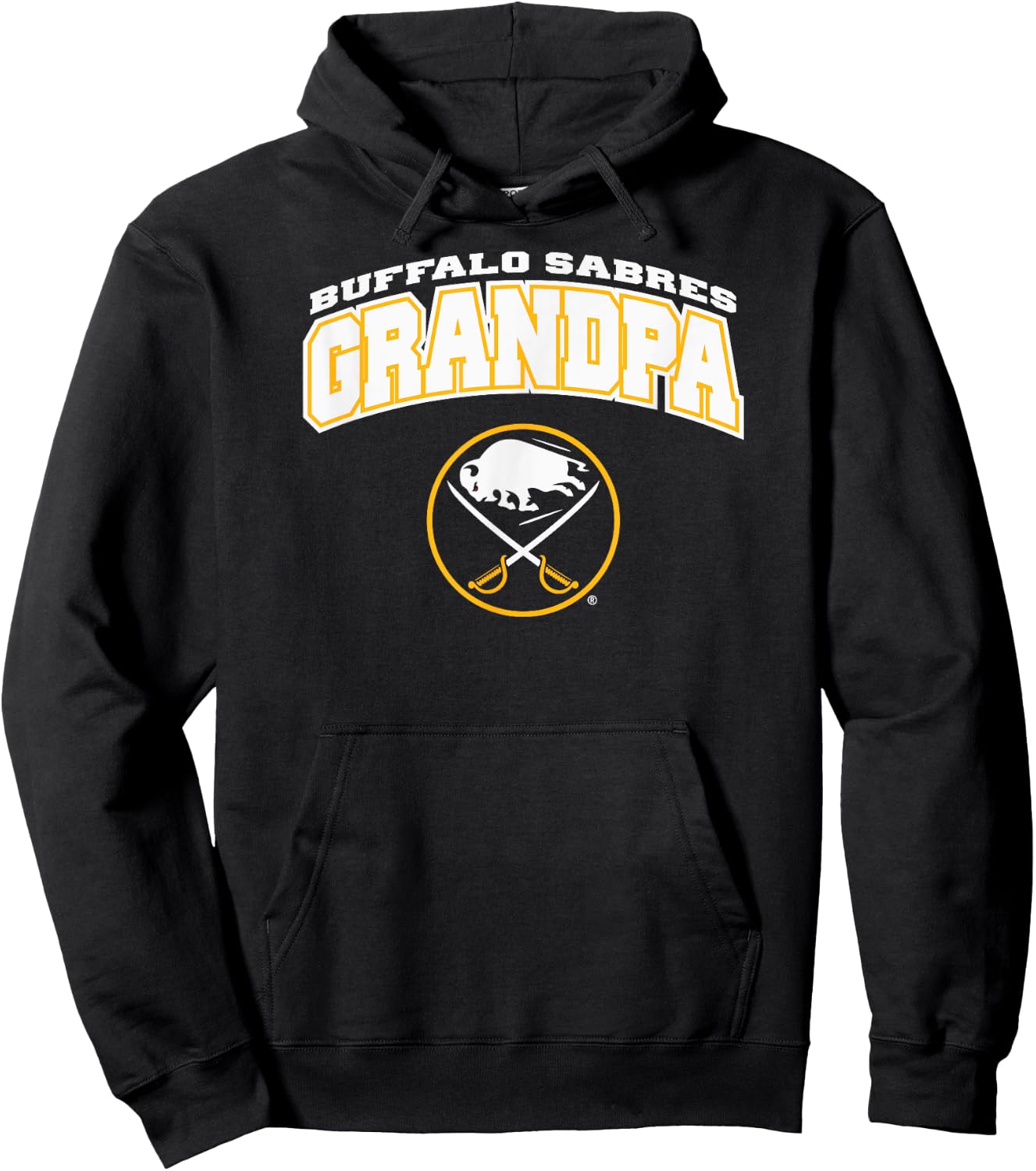 Buffalo Sabers Grandpa Logo Royal NHL Officially Licensed Hoodie - Hoodie | Black
