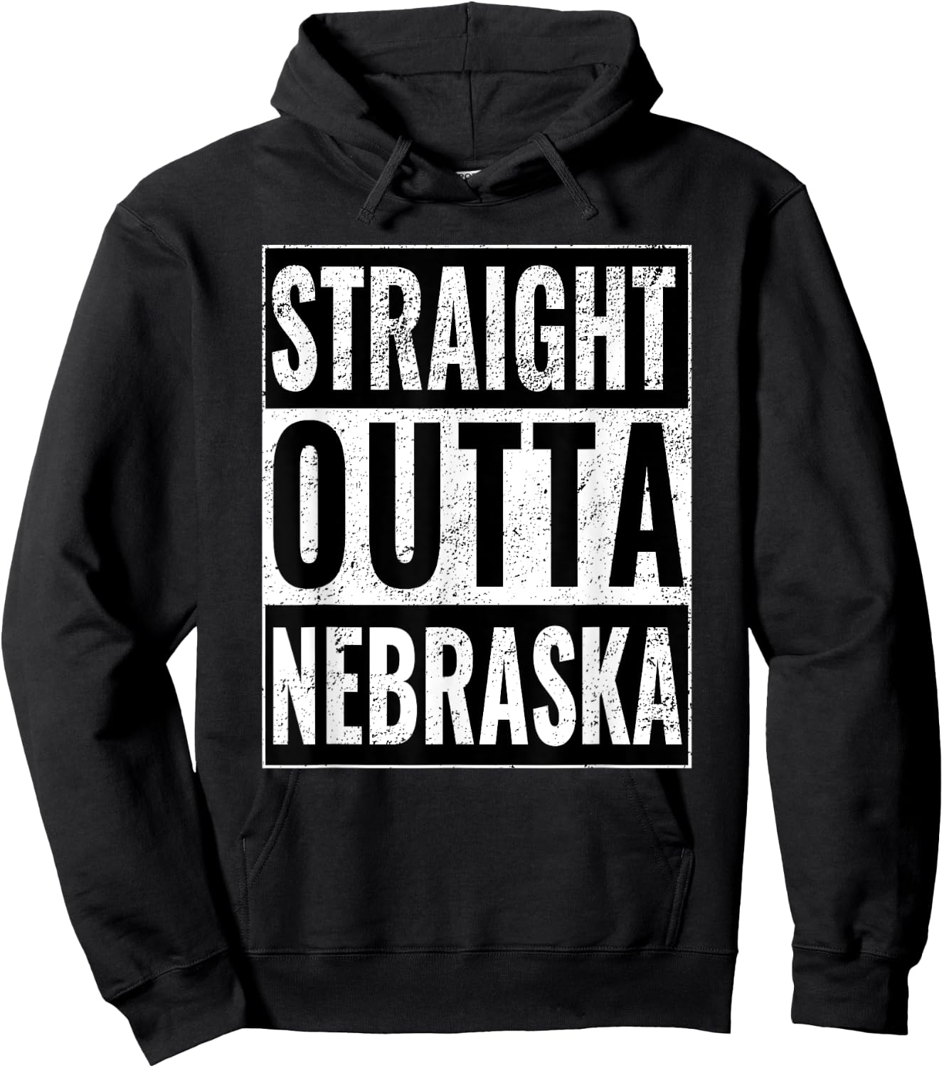 Straight Outta Nebraska - Straight Out of Nebraska Hoodie - Hoodie | Black