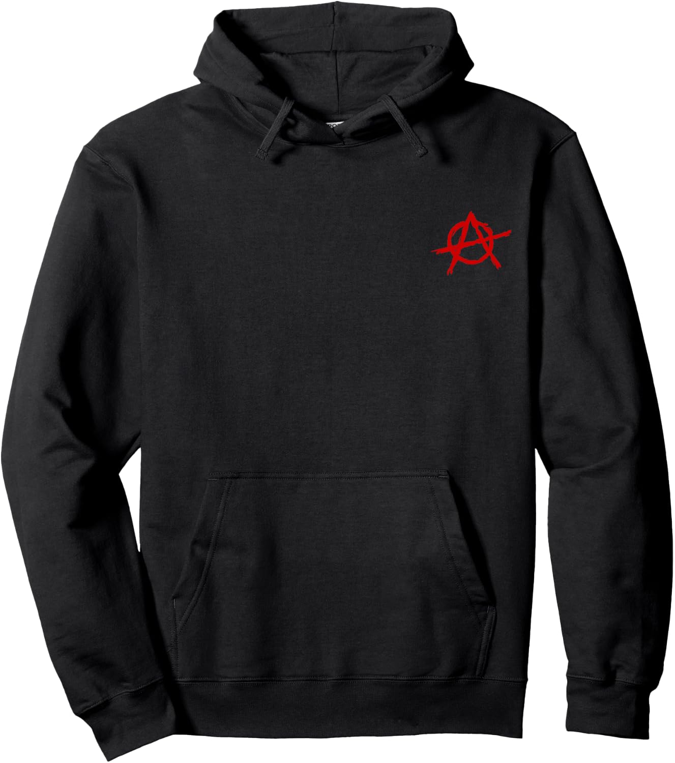 Anarchy, sign, A red black, pirate, rebel, punk, anti, left Hoodie - Hoodie | Black