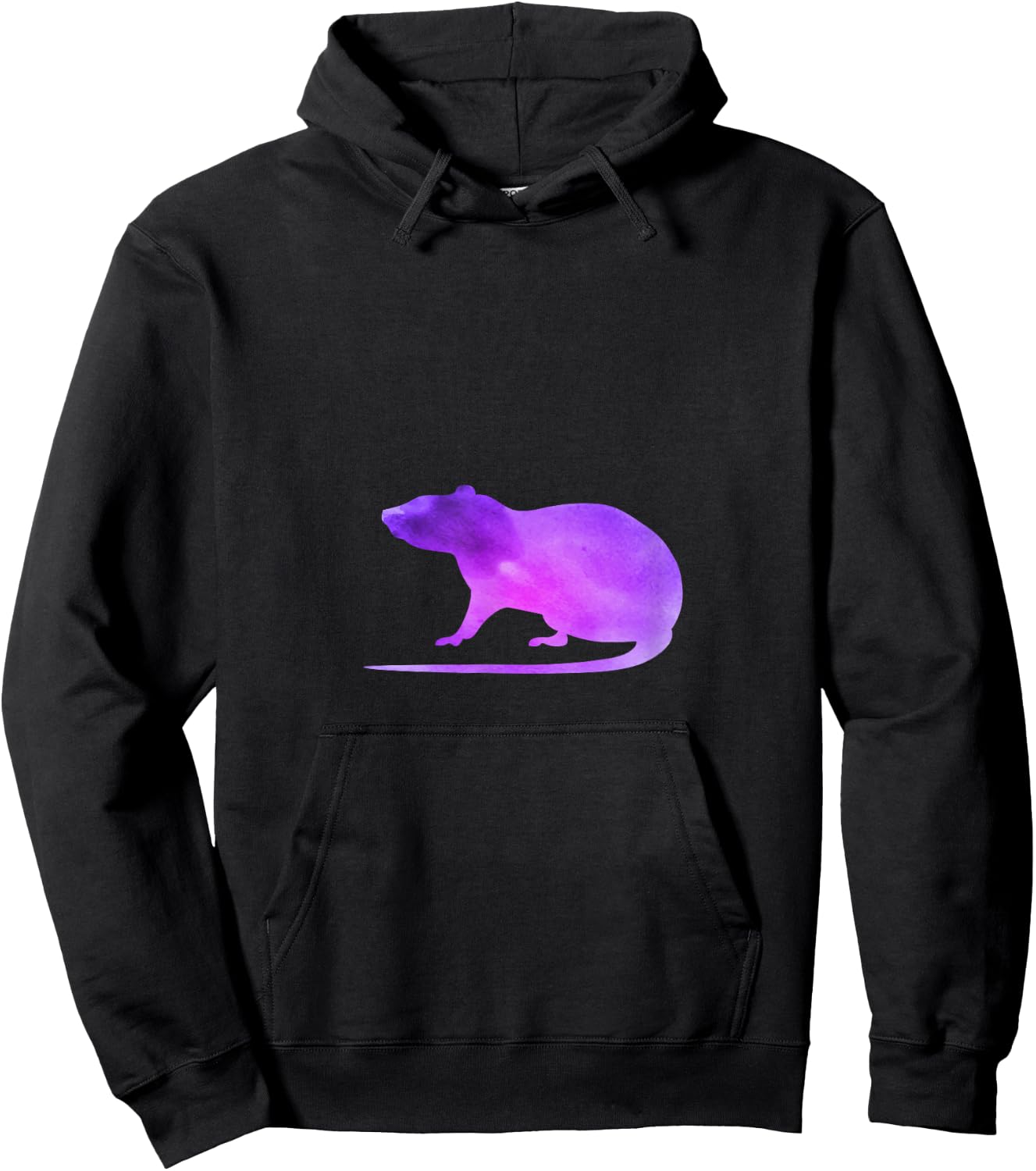 Purple Rat Rat Gift Mouse Funny Hoodie - Hoodie | Black