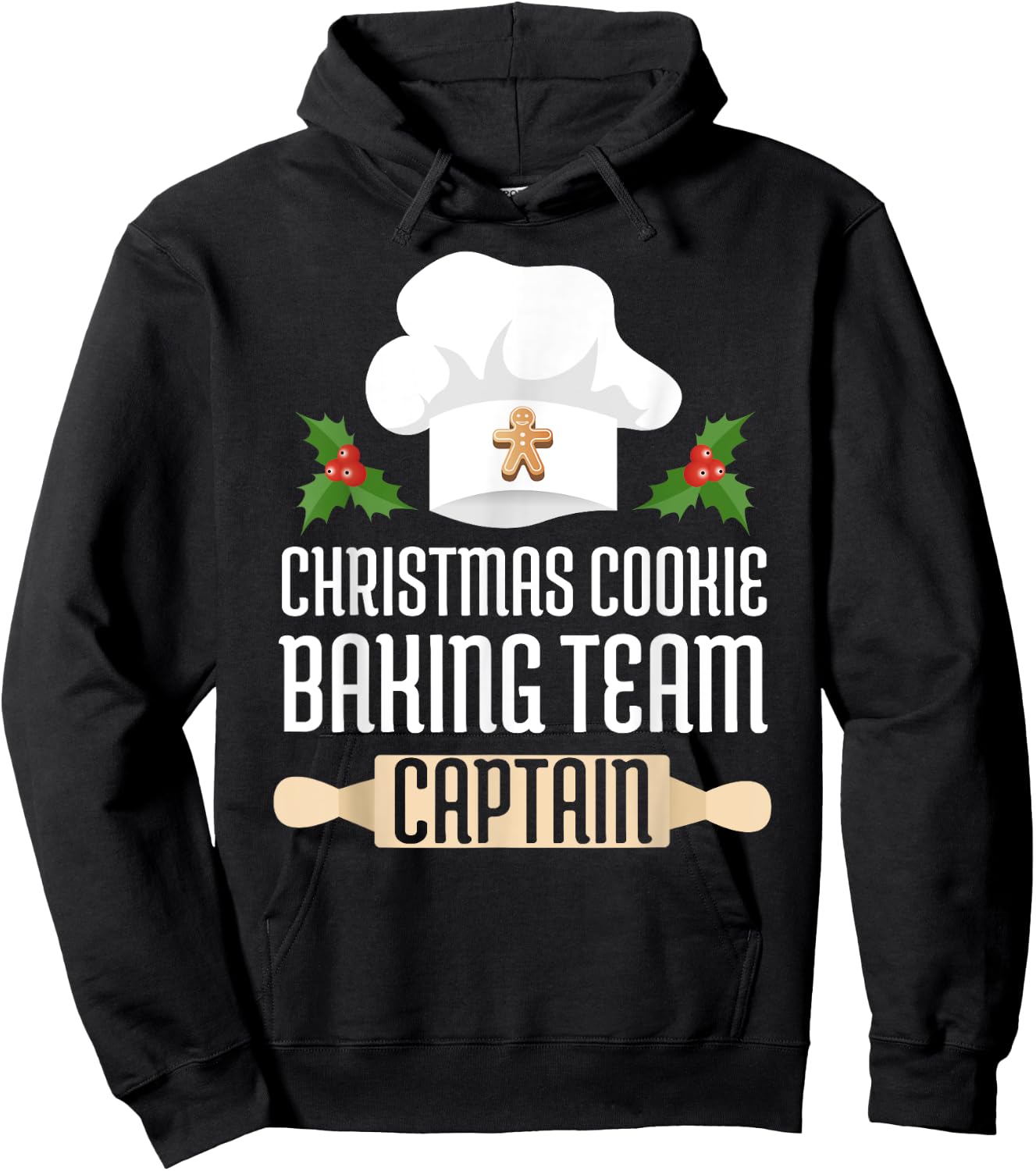 Christmas Cookie Baking Team Captain Hoodie - Hoodie | Black