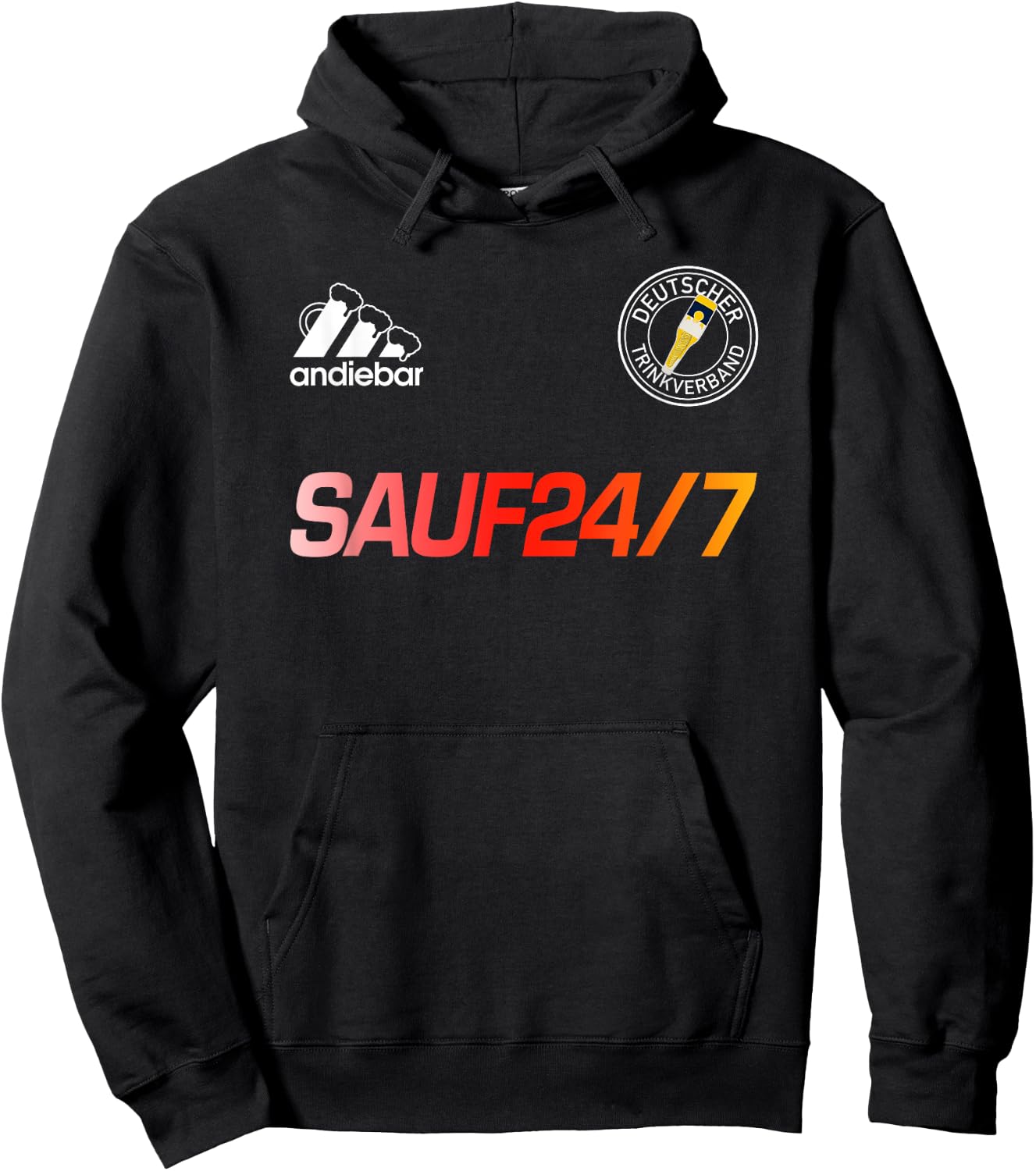 Sauf 24/7 – Soft Jersey X Malle Germany Beer Hoodie - Hoodie | Black