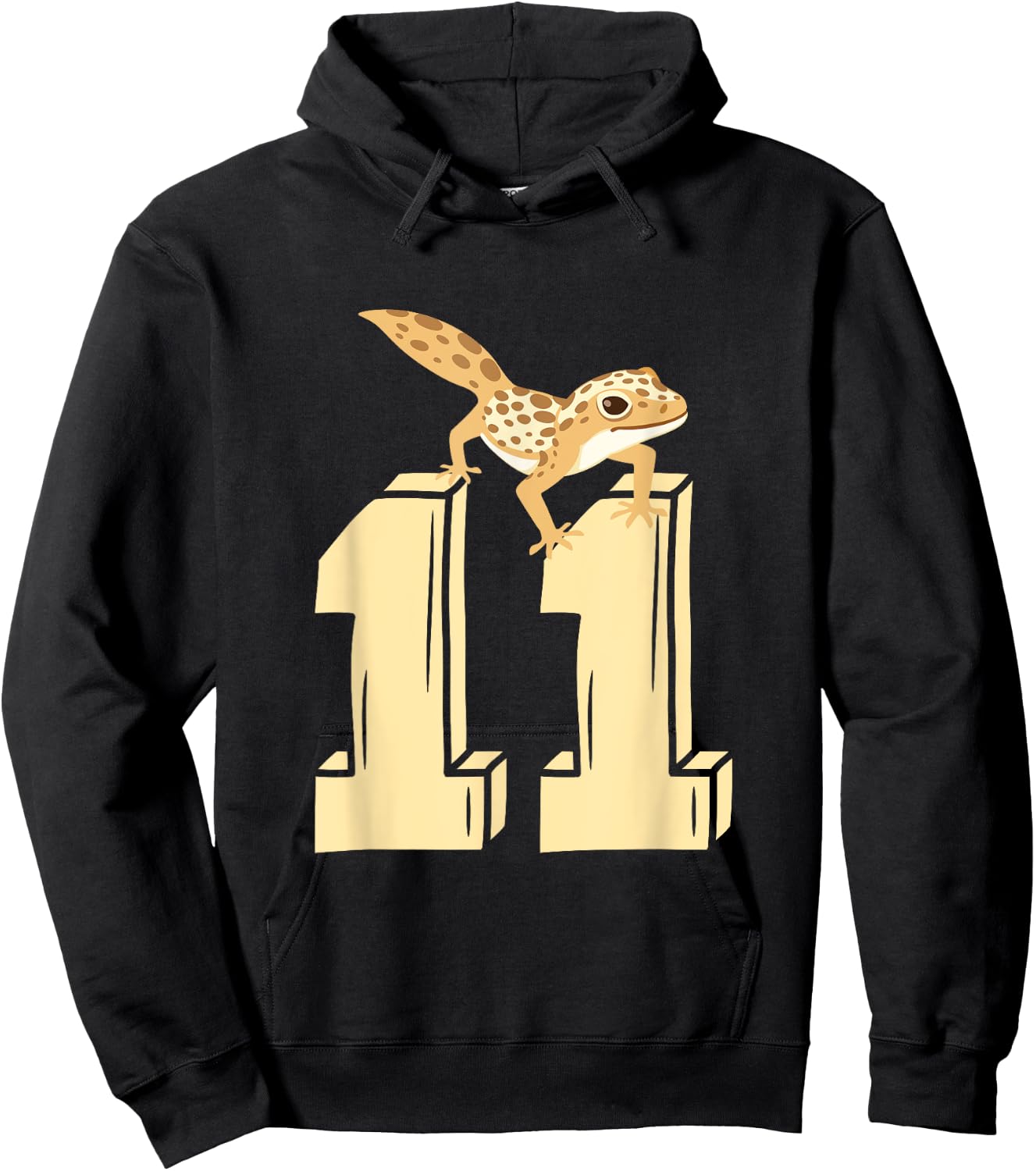 11th Birthday For Boys Gift Funny 11 Years Old Boy Gecko Hoodie - Hoodie | Black