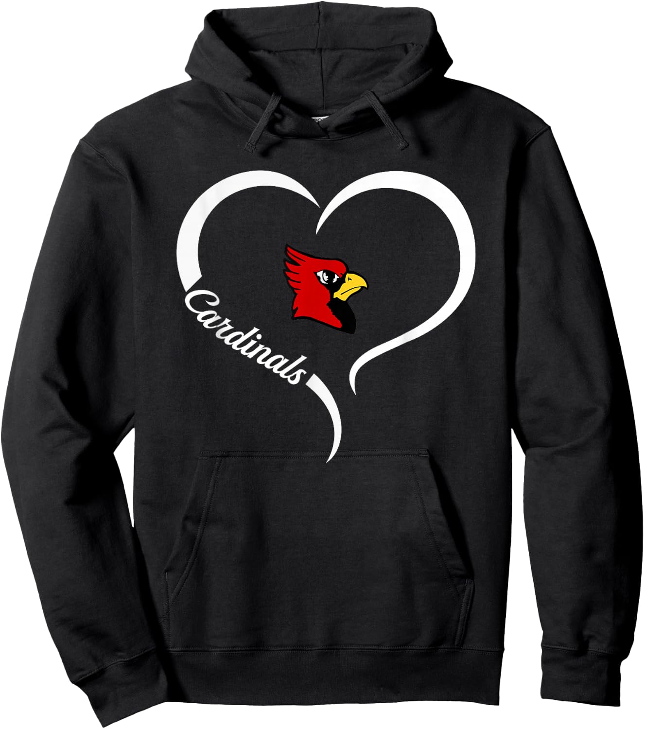 Southport Cardinals Logo Half Heart Slogan HS Hoodie - Hoodie | Black