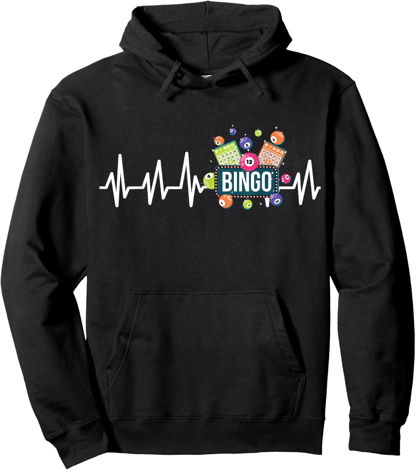 Bingo Grandpa Daubers Gamblers Vintage Playing Hoodie - Hoodie | Black