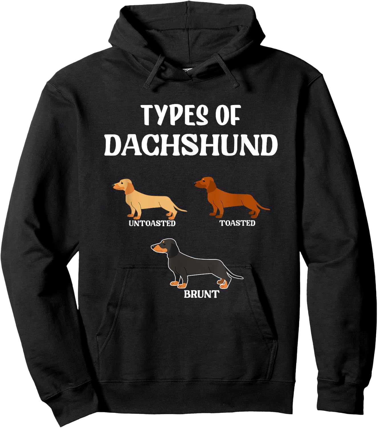 Types Of Dachshund Wiener Dogs Dog Hoodie - Hoodie | Black