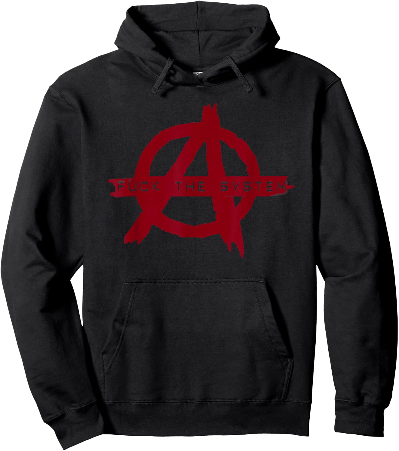 Fuck The System Anarchy Symbol für Erwachsene Hoodie - Hoodie | Black