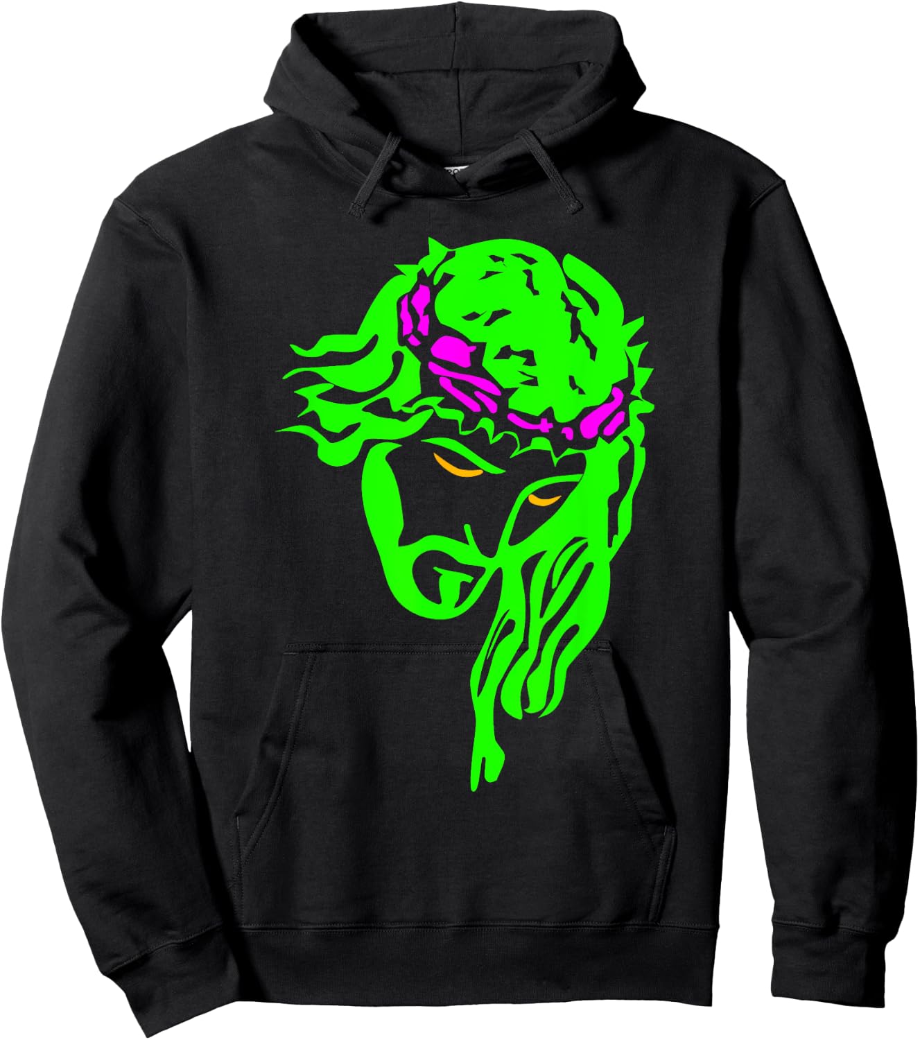 Neon Jesus || Cool Christian Hoodie - Hoodie | Black