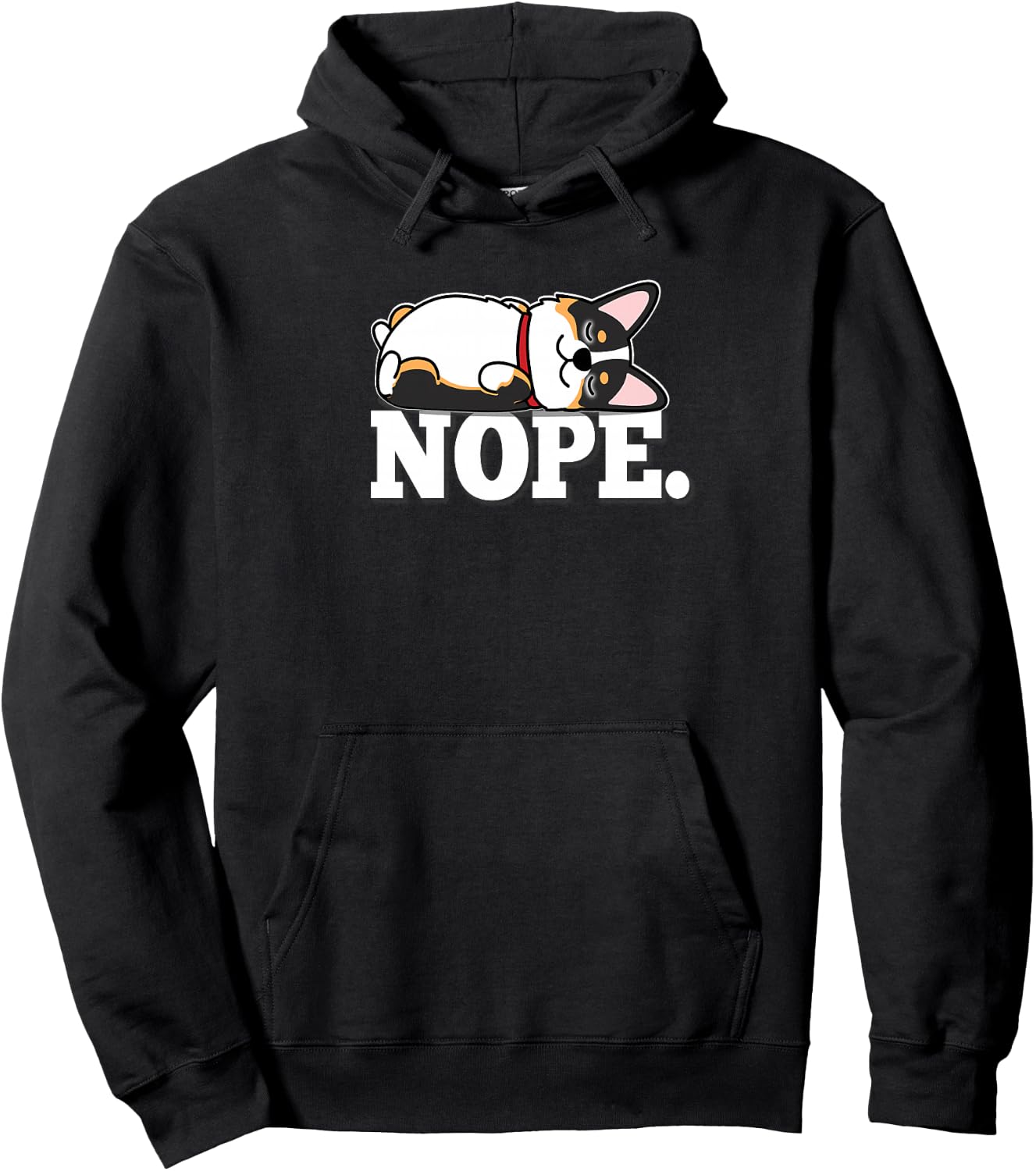 Kawaii Nap Sleep Nope Black Tricolor Corgi Lover Premium Hoodie - Hoodie | Black
