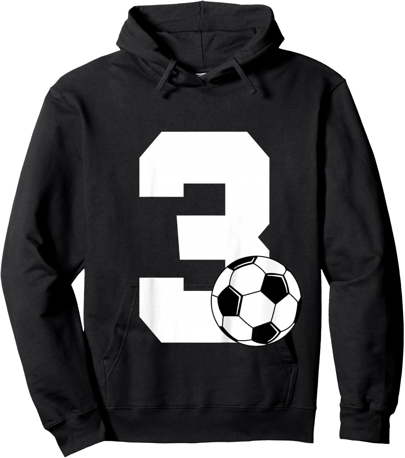 Kids Soccer Kids Toddler Boys 3rd Birthday Soccer Hoodie - Hoodie | Black
