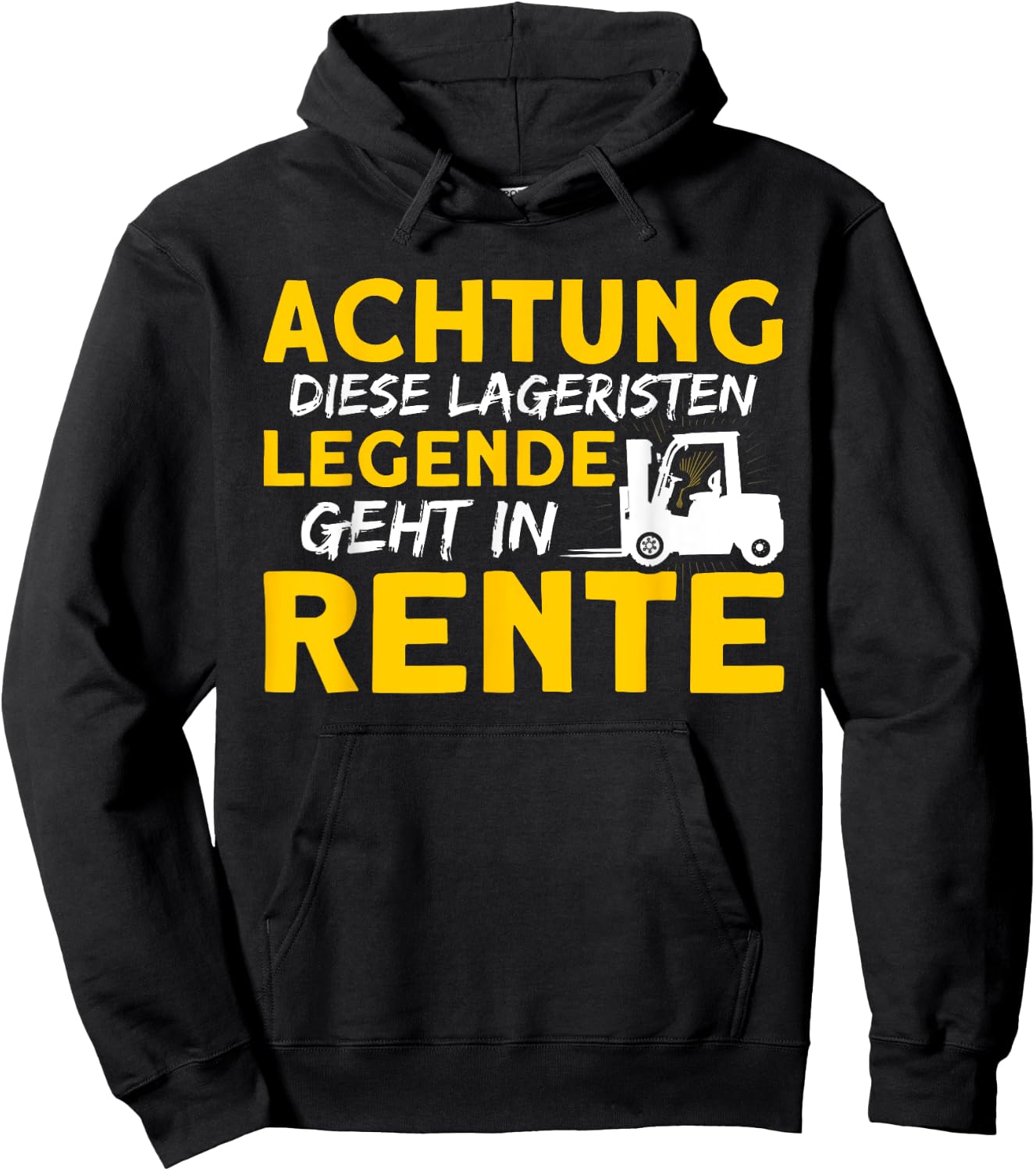 Men's Lageristen Legend Retirement Forklift Funny Forklift Driver , black, s Hoodie - Hoodie | Black