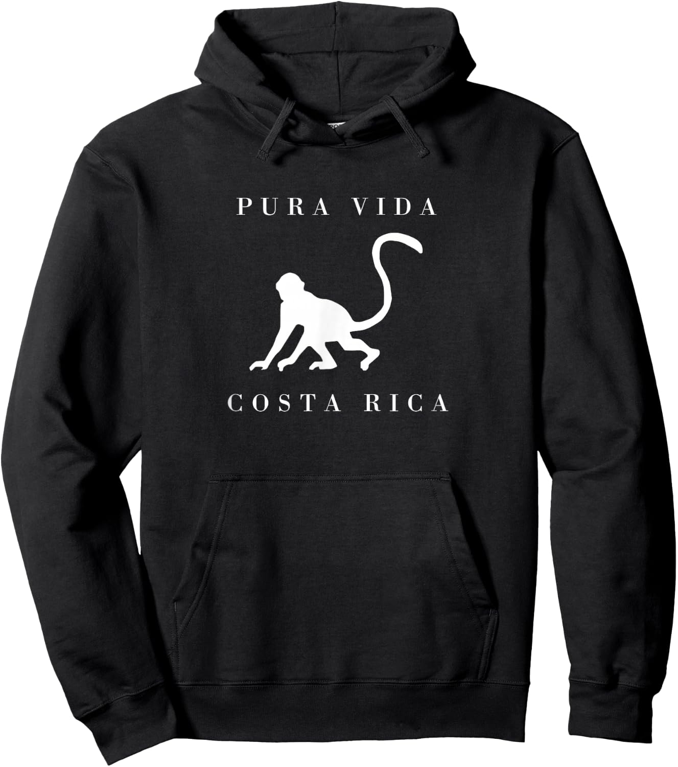 Costa Rica Monkey Pura Vida Souvenir Hoodie - Hoodie | Black