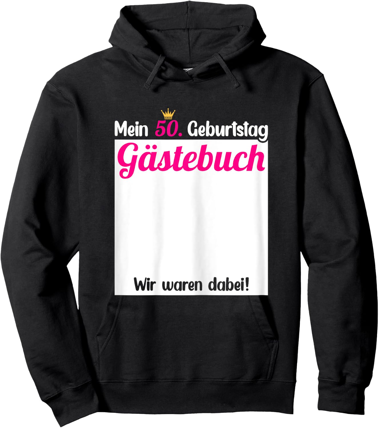 50th Birthday Guest Book to Enter , black Hoodie - Hoodie | Black