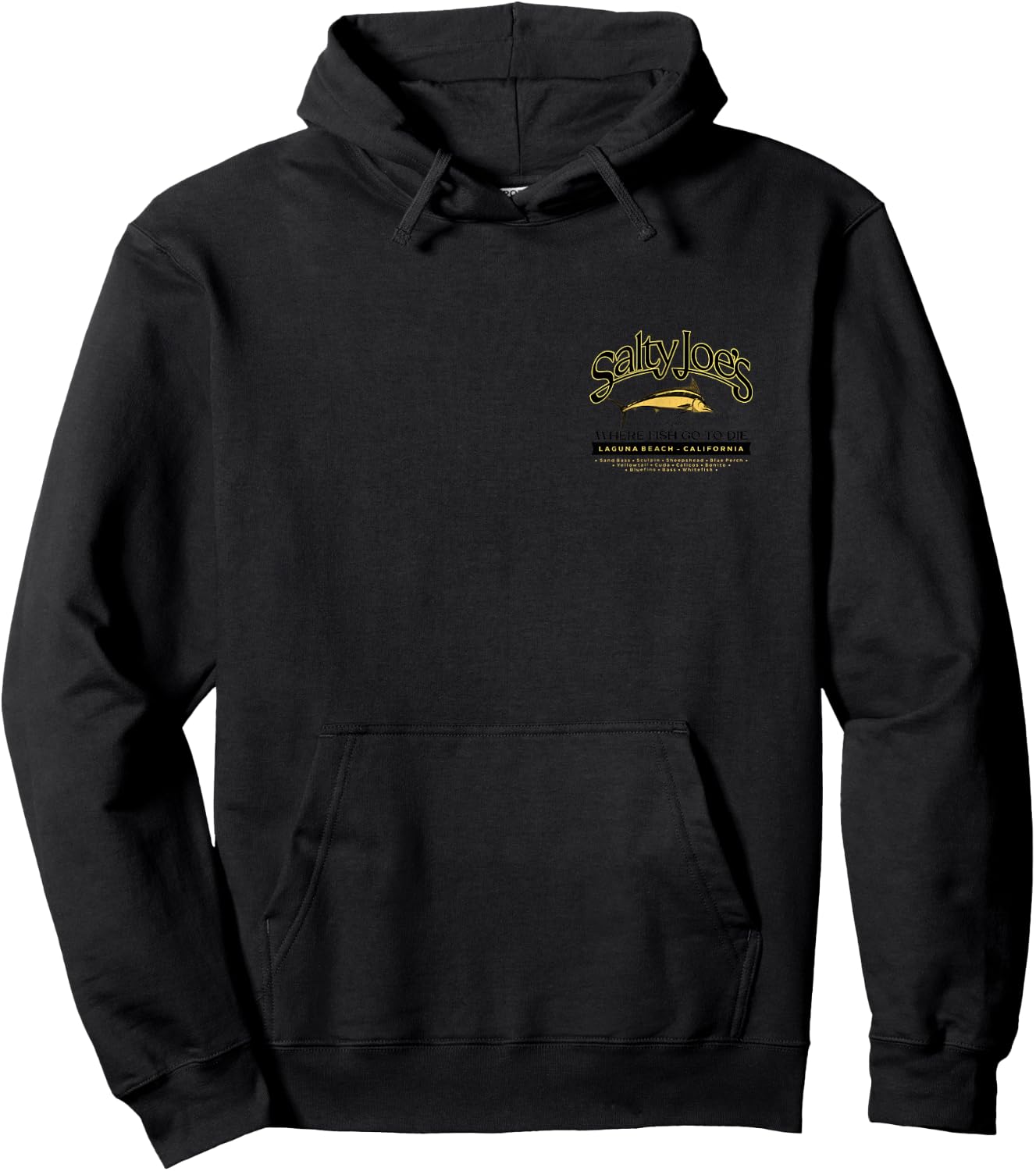 Salty Joe's Fish Count Logo Graphic Hoodie - Hoodie | Black