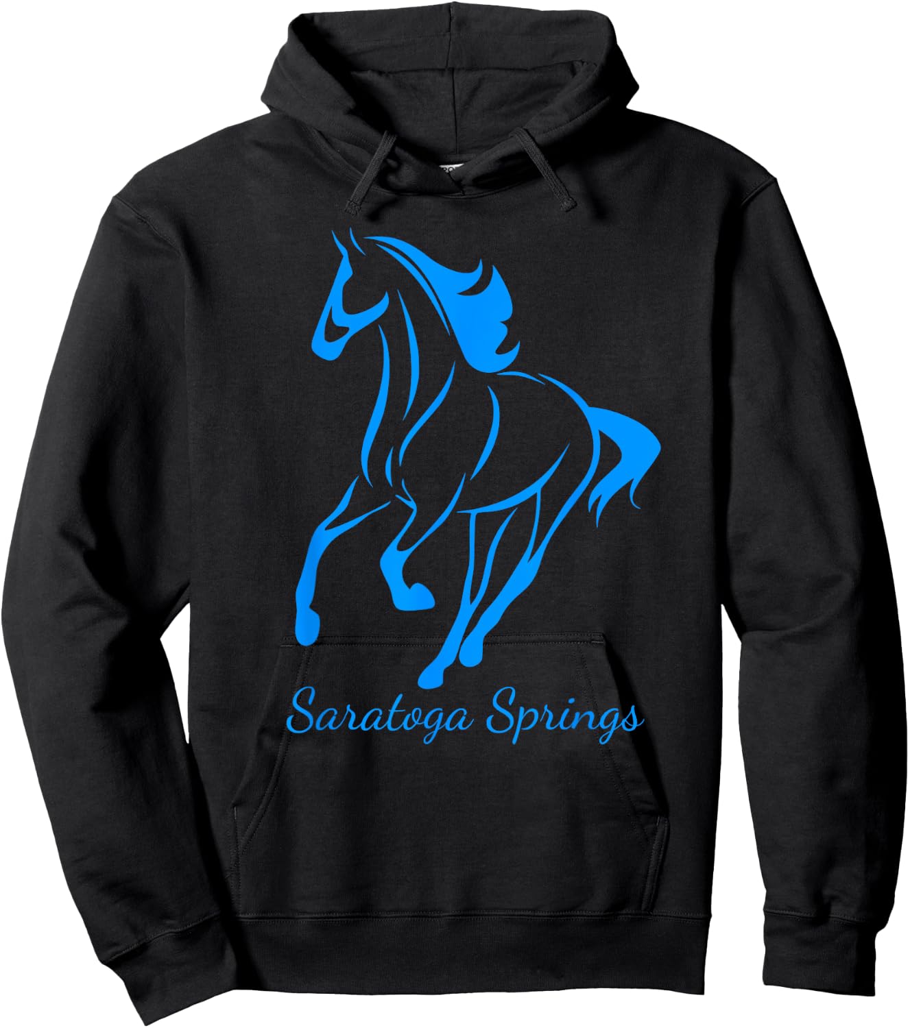 Saratoga Springs Upstate New York Horse Racing Hoodie - Hoodie | Black