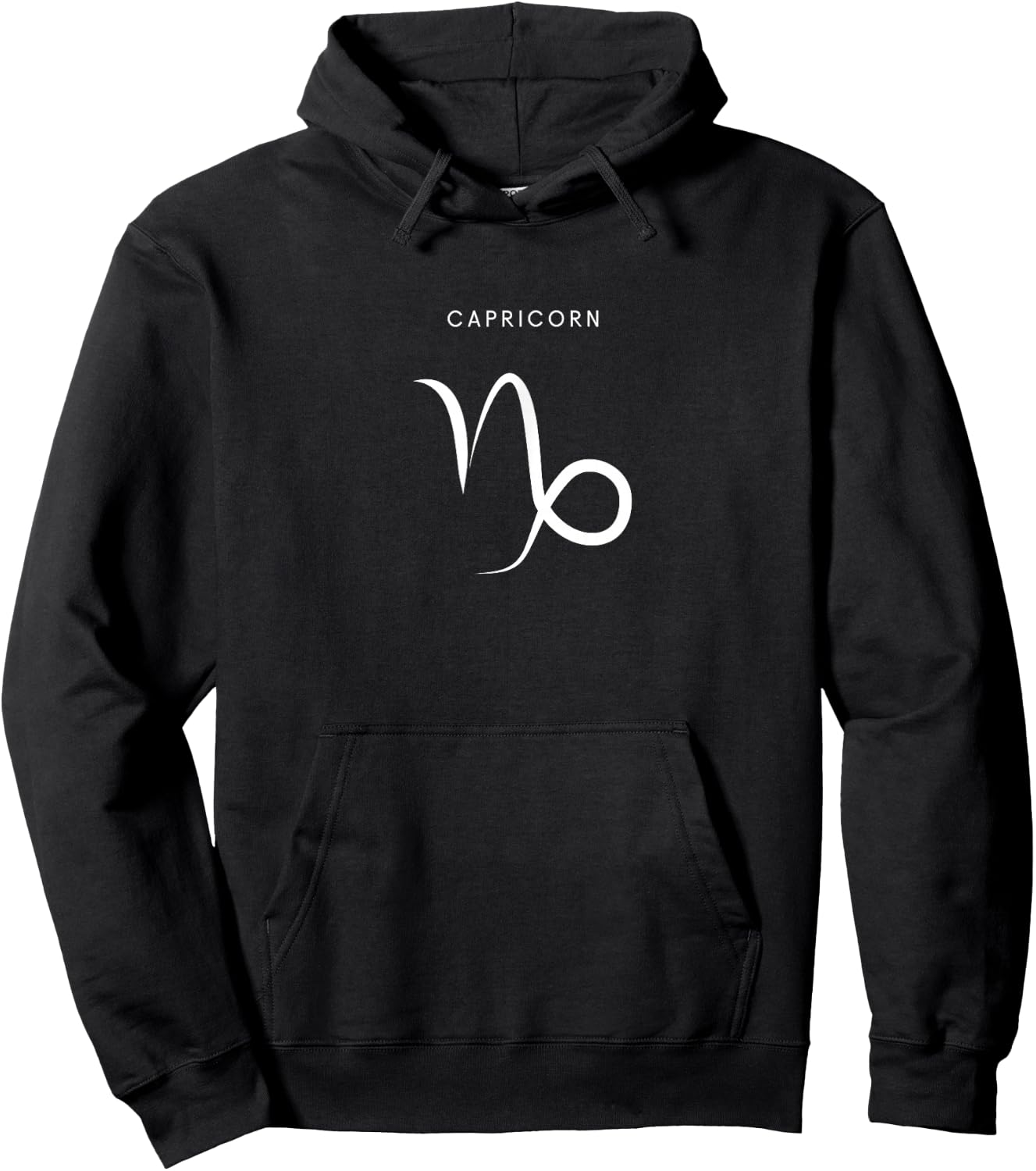 Capricorn Goat - Minimalist Zodiac Sign Hoodie - Hoodie | Black