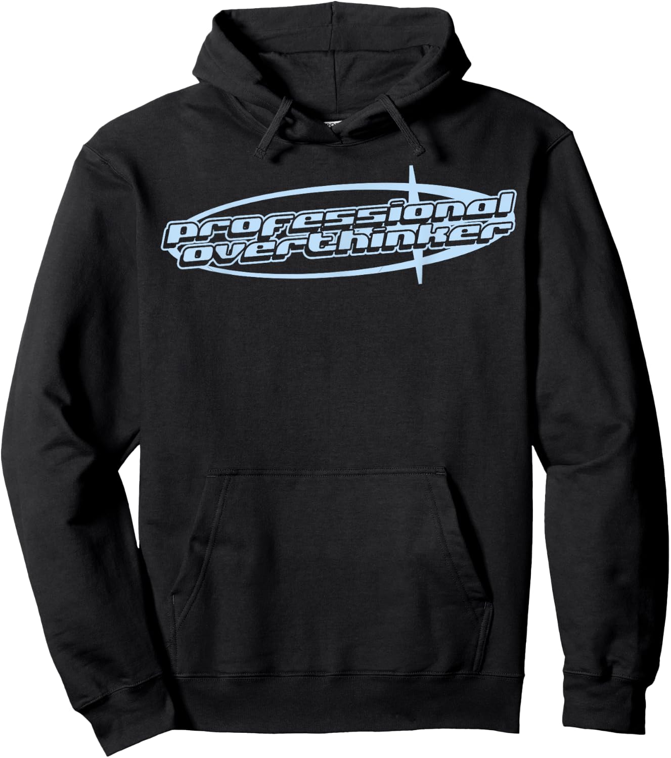 Professional Overthinker Joke Funny y2k Aesthetic 2000s 90s Hoodie - Hoodie | Black